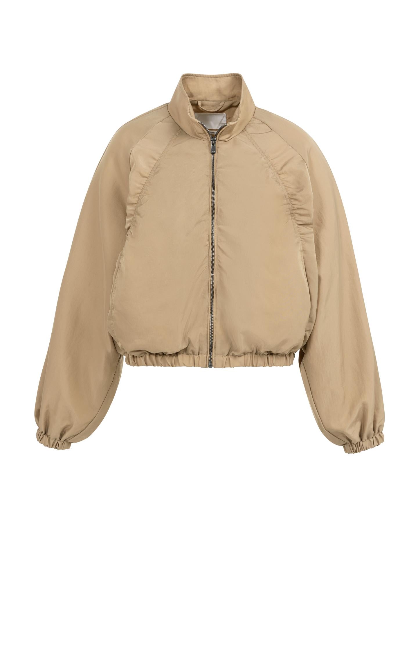 Short oversized jacket with pleated details - Type: product