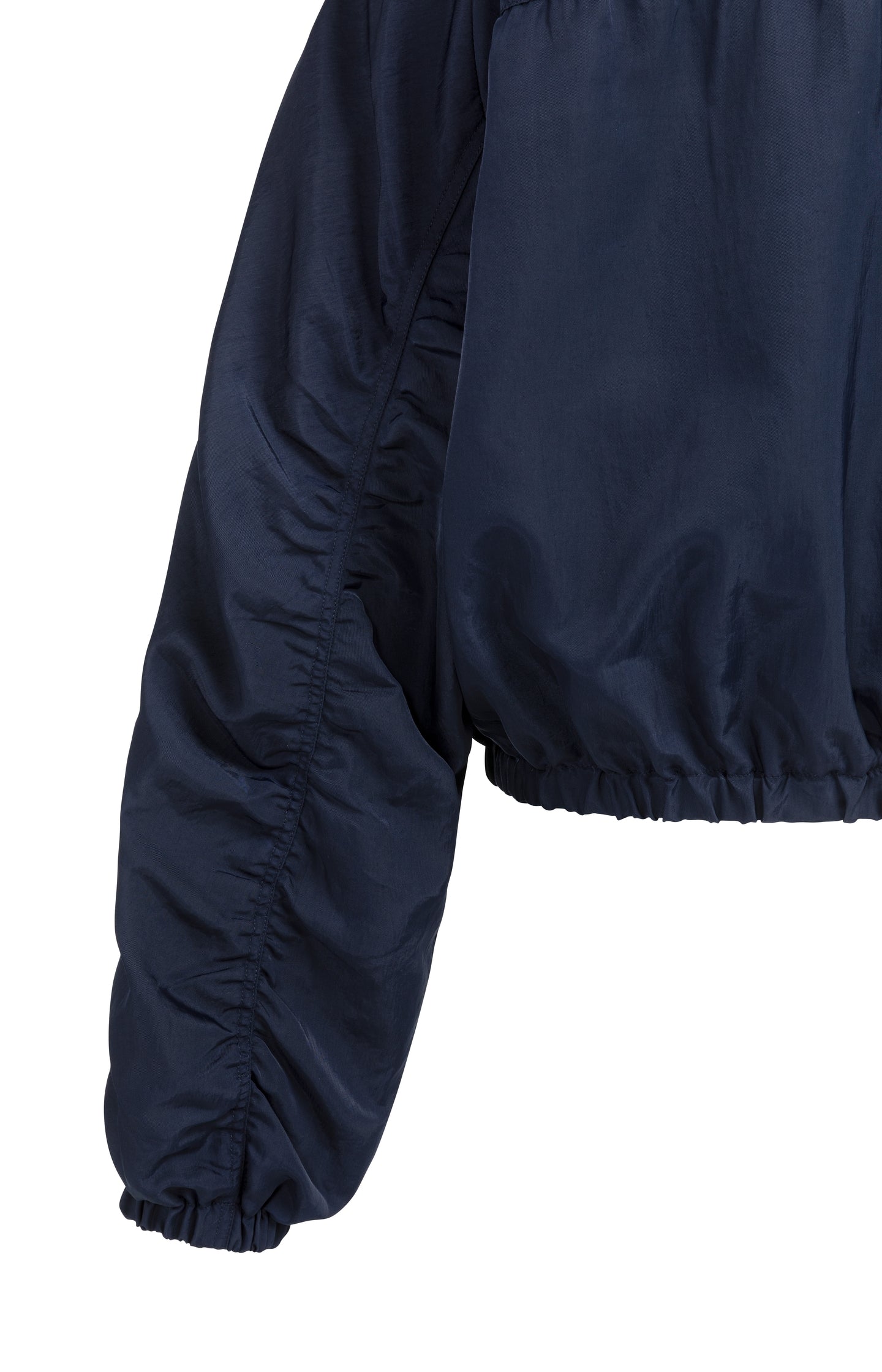 Short oversized jacket with pleated details