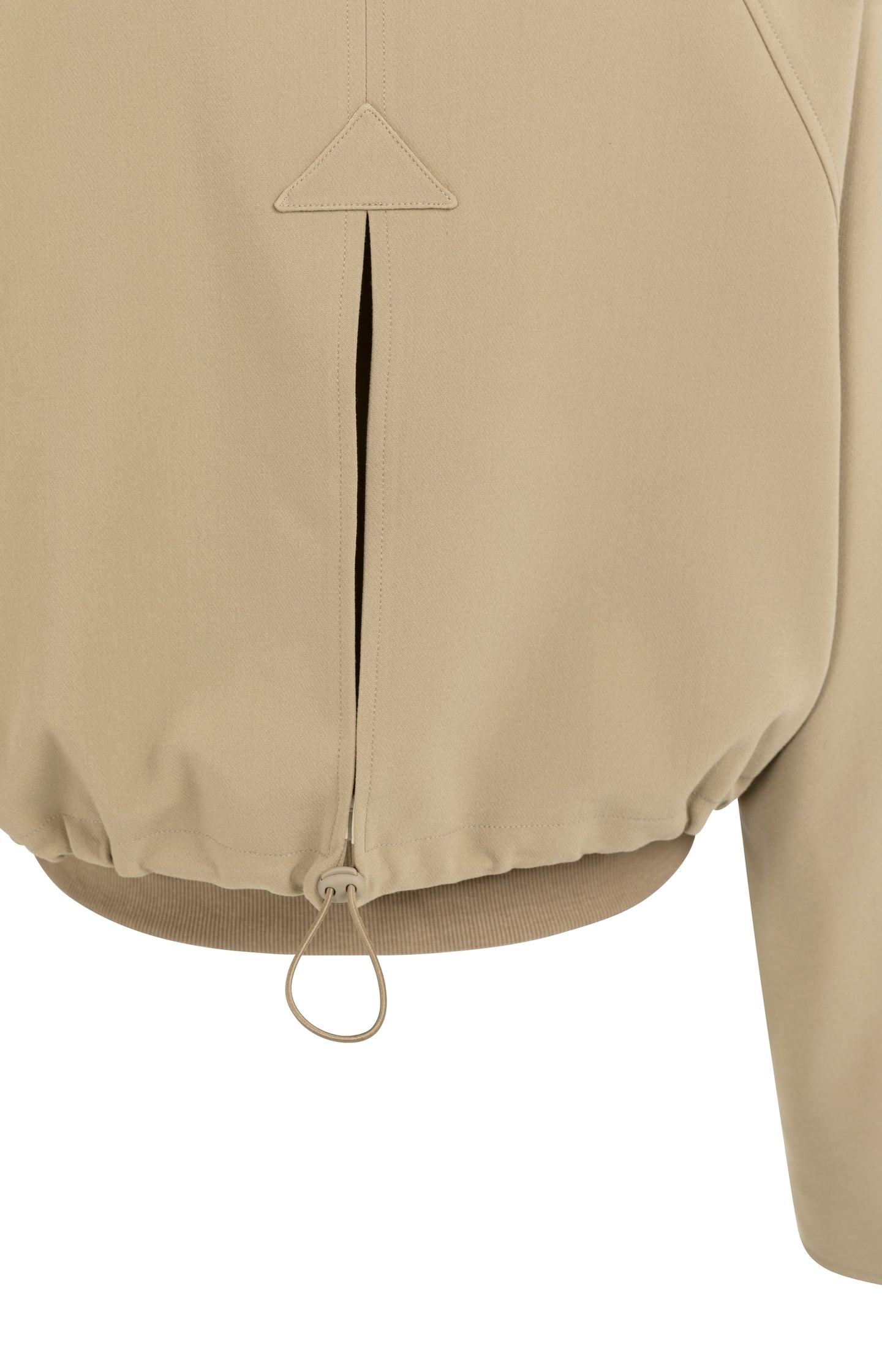 Short oversized jacket with ribbed hem