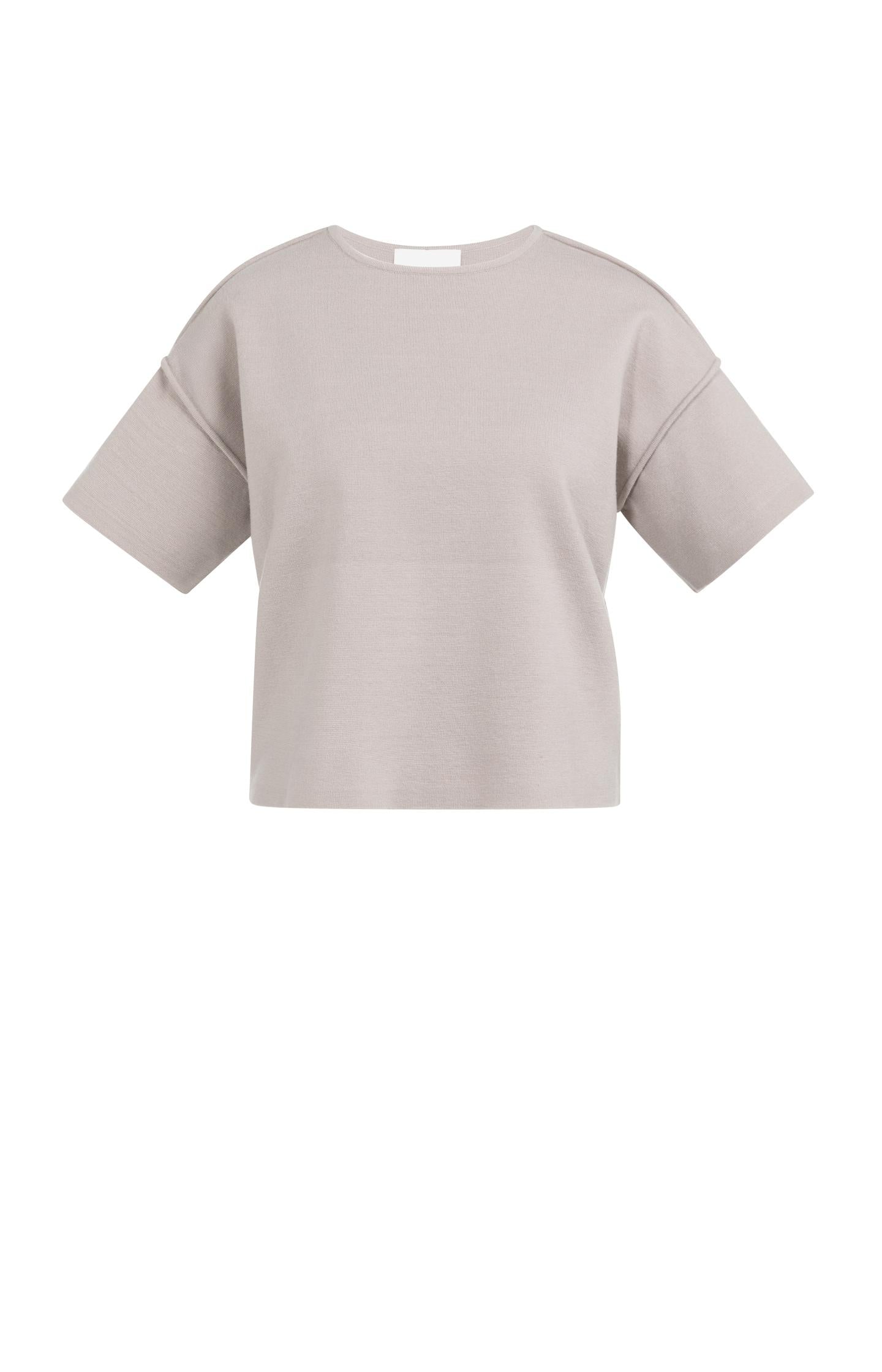 Short sleeve sweater with seam details - Type: product