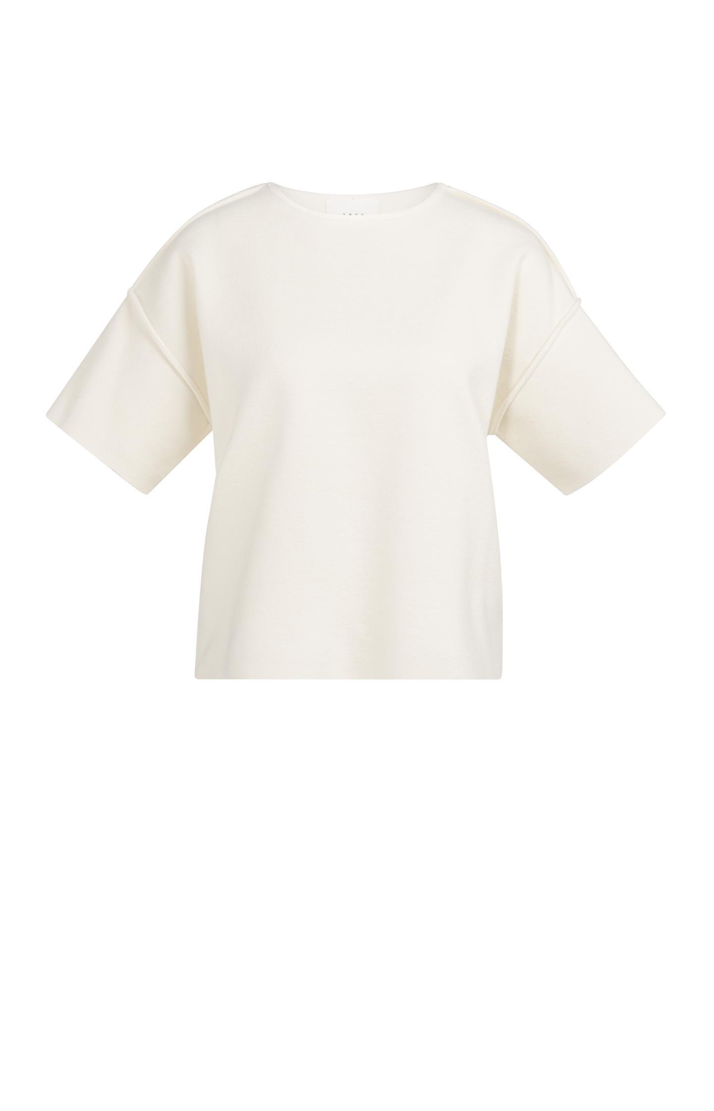 Short sleeve sweater with seam details - Type: product