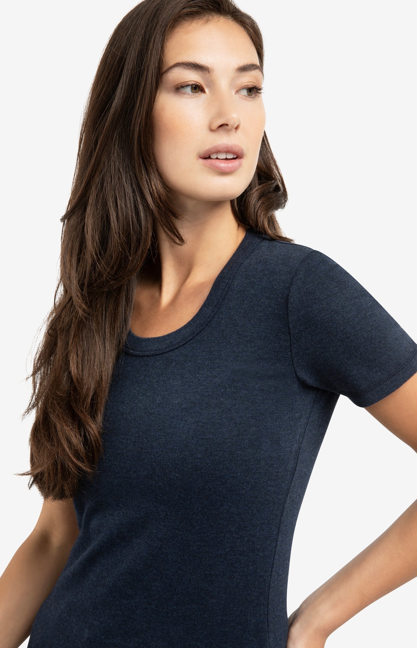 Short sleeve T-shirt with round neck