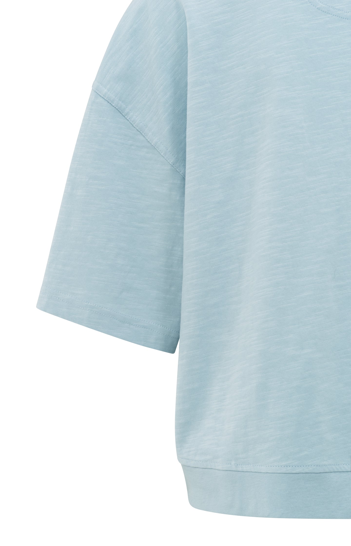 Short sleeve T-shirt with slub texture