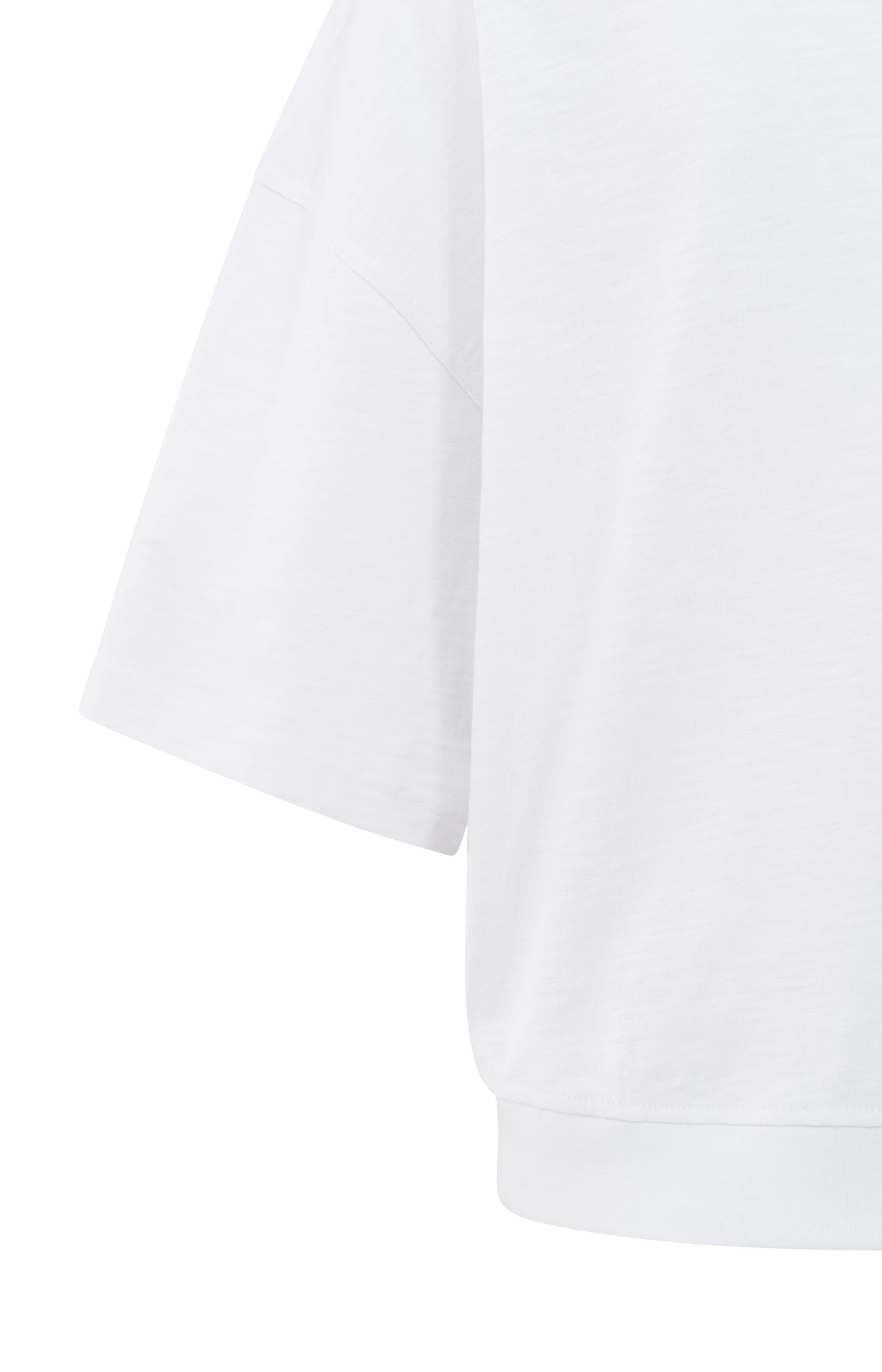 Short sleeve T-shirt with slub texture