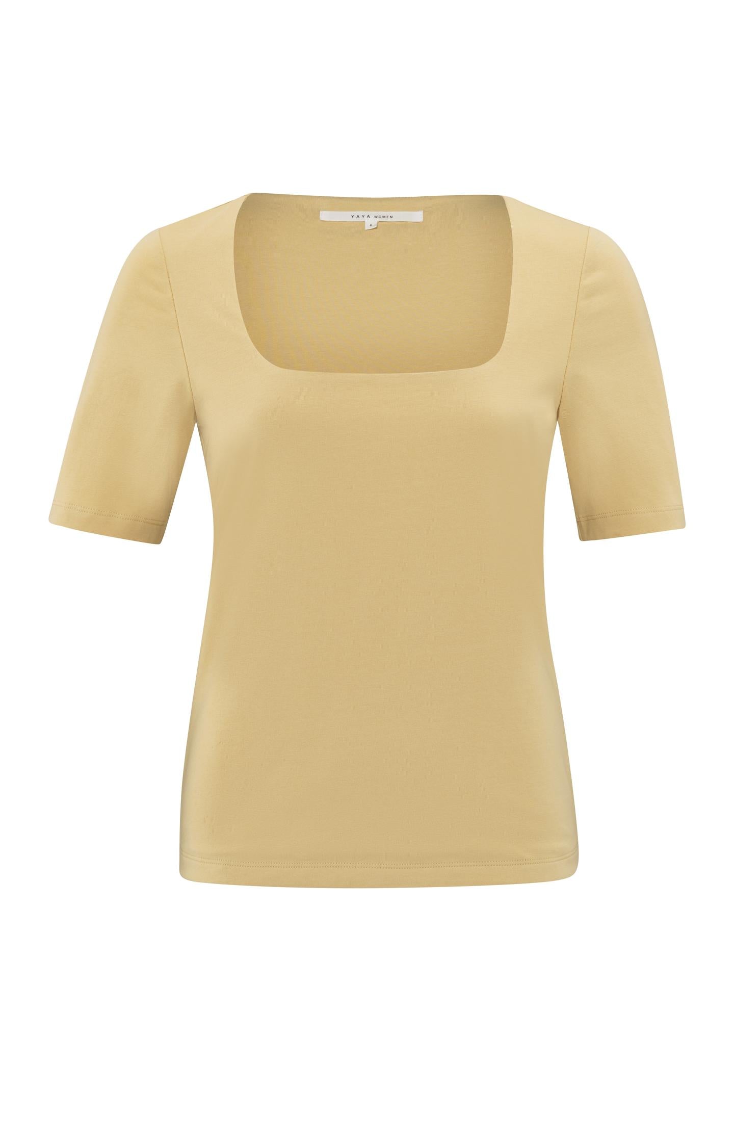 Short-sleeve T-shirt with square neckline - Type: product