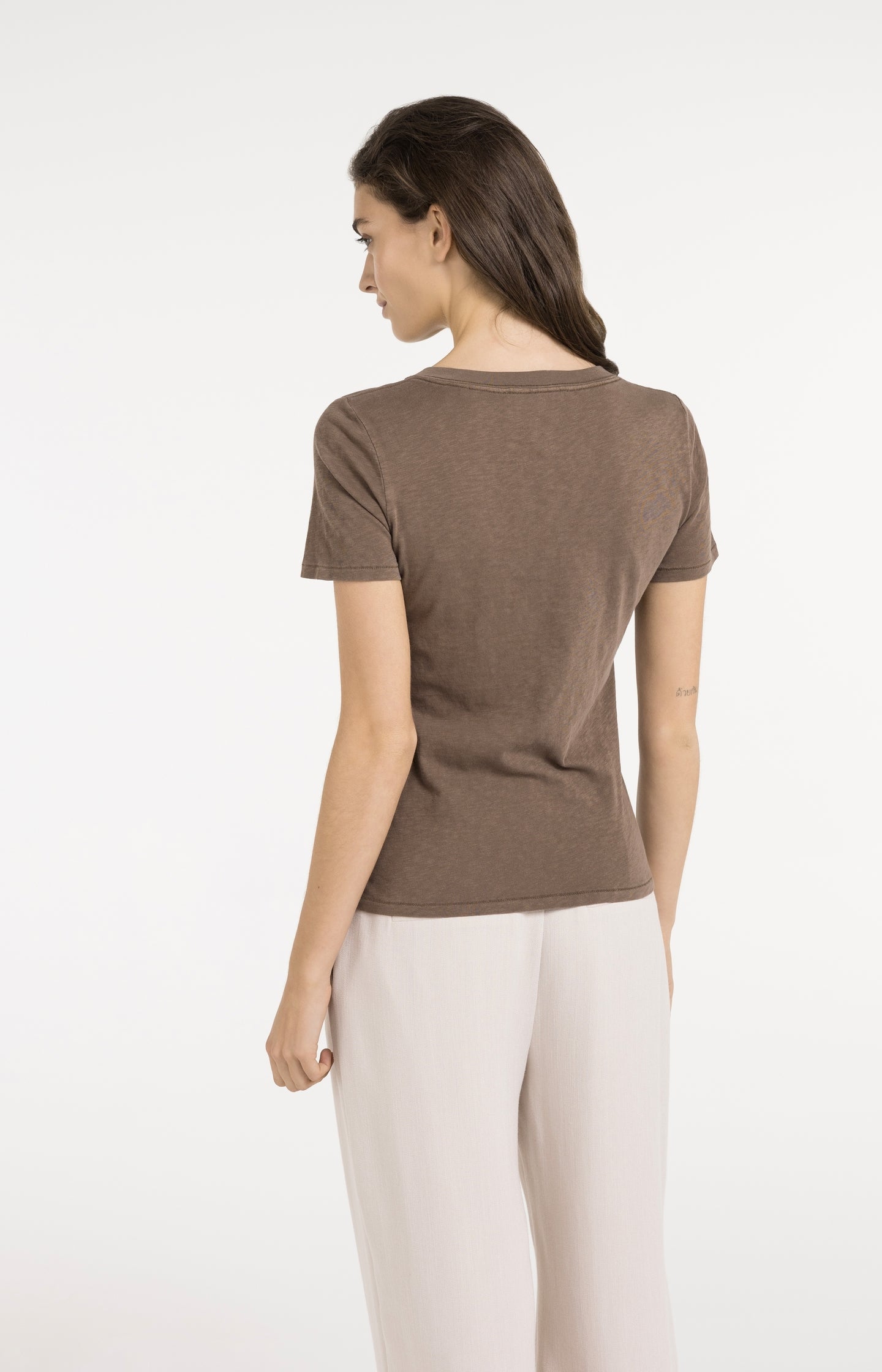 Short sleeve T-shirt with subtle washed effect