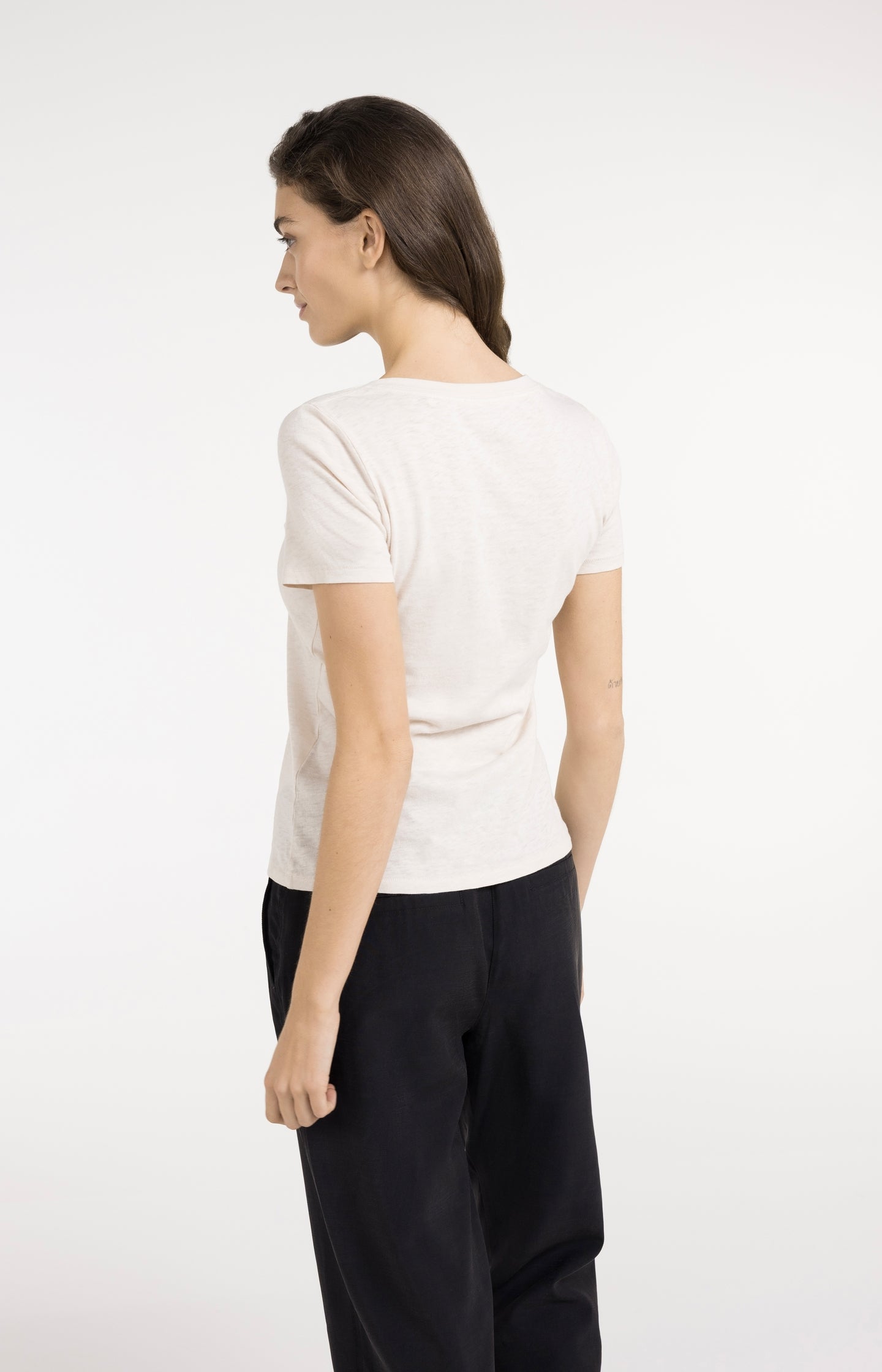 Short sleeve T-shirt with subtle washed effect