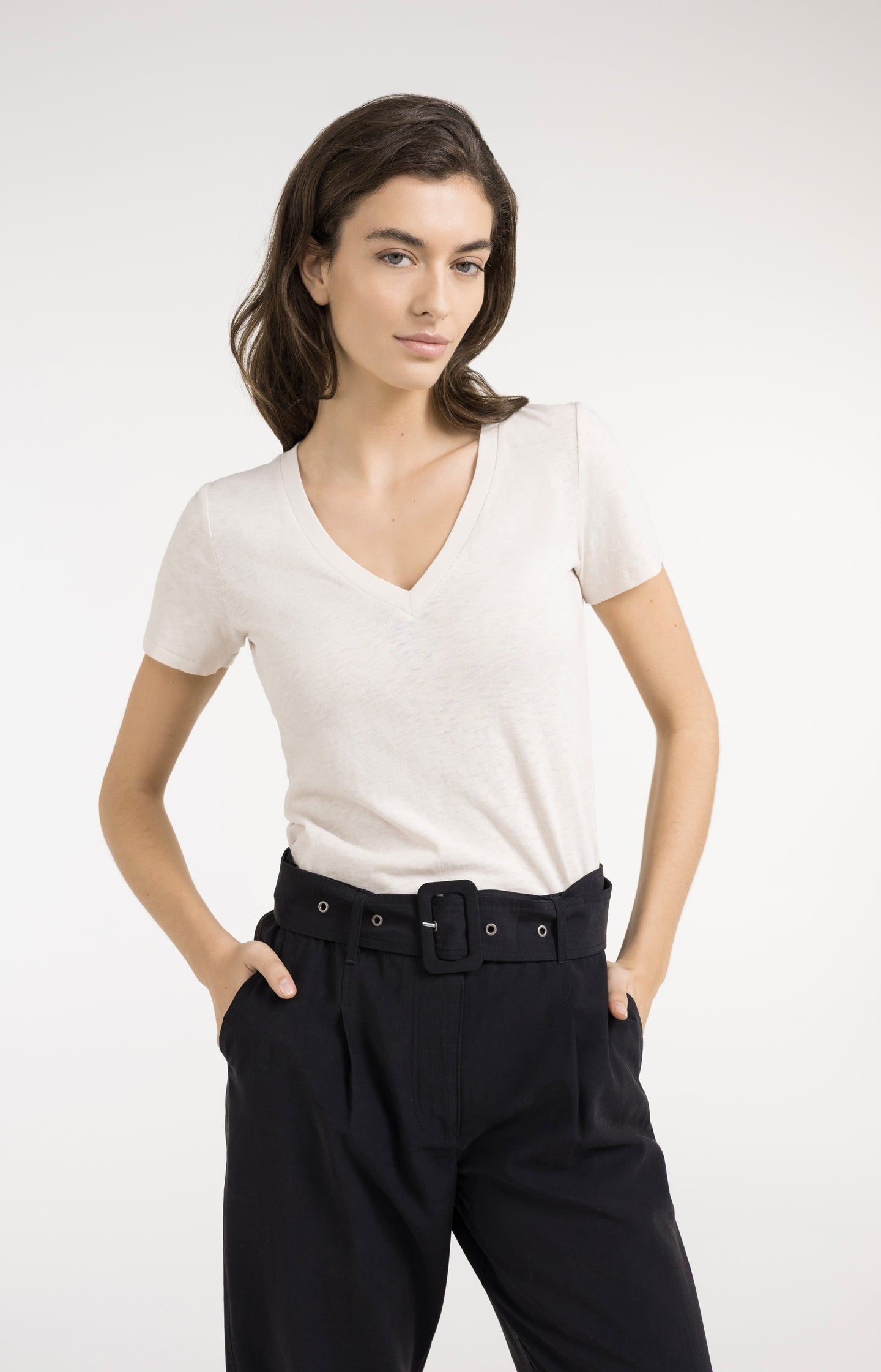 Short sleeve T-shirt with subtle washed effect