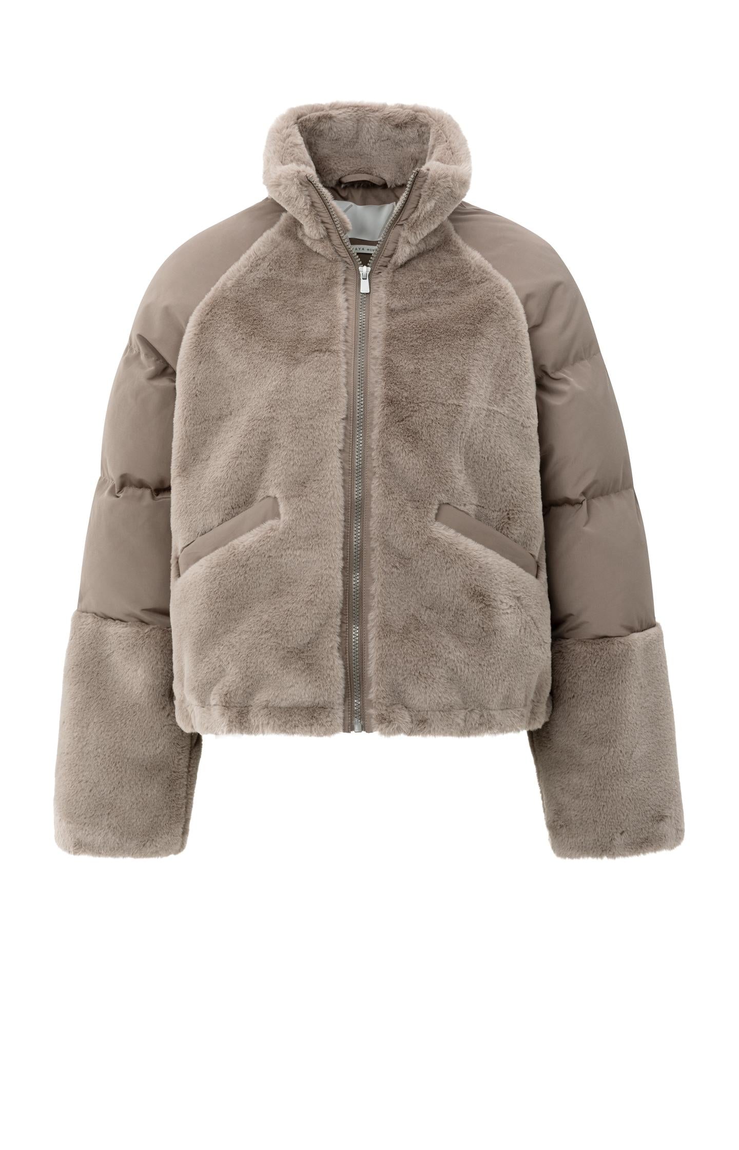 Short teddy jacket with padded sleeves - Type: product