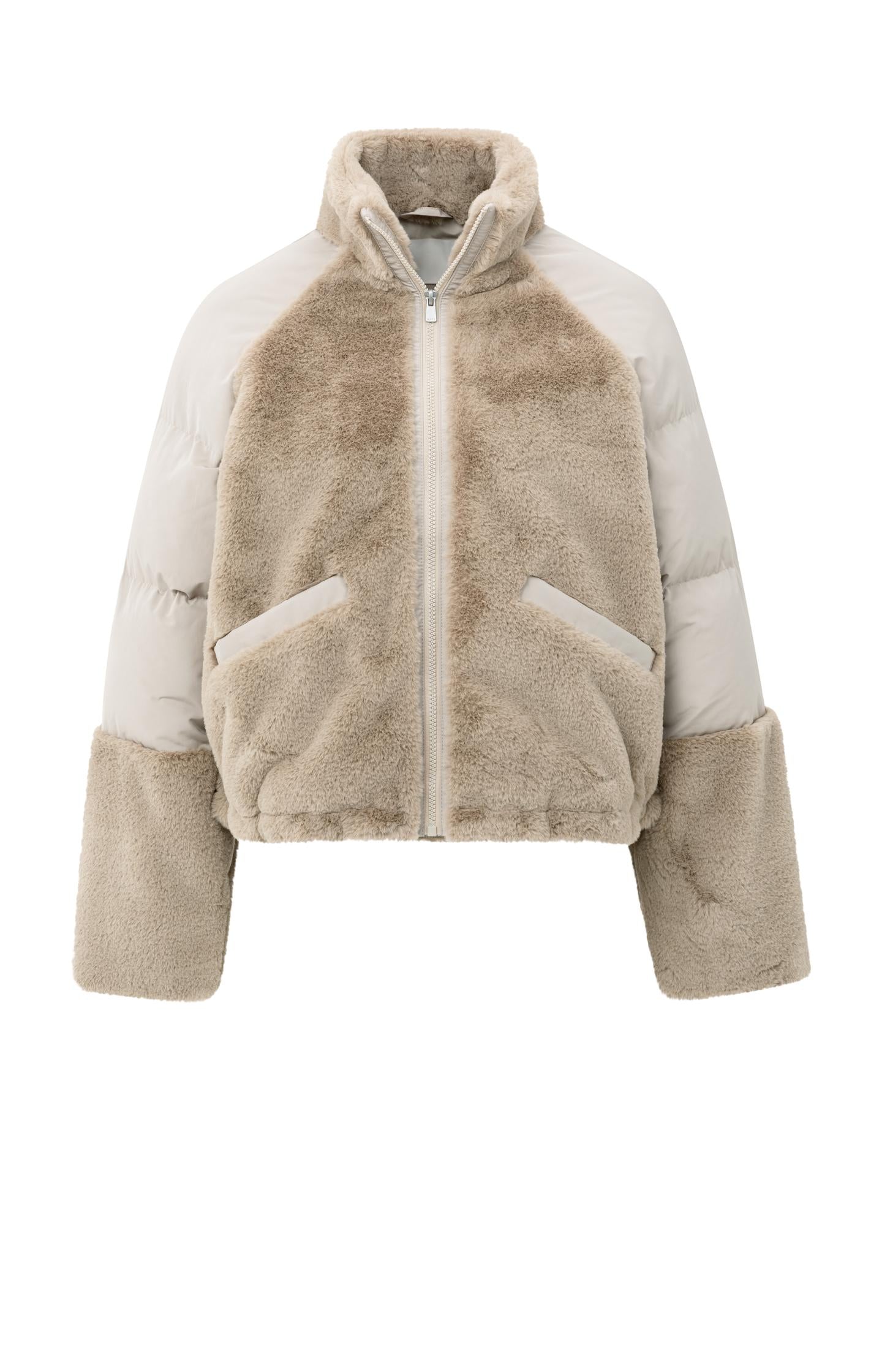 Short teddy jacket with padded sleeves - Type: product