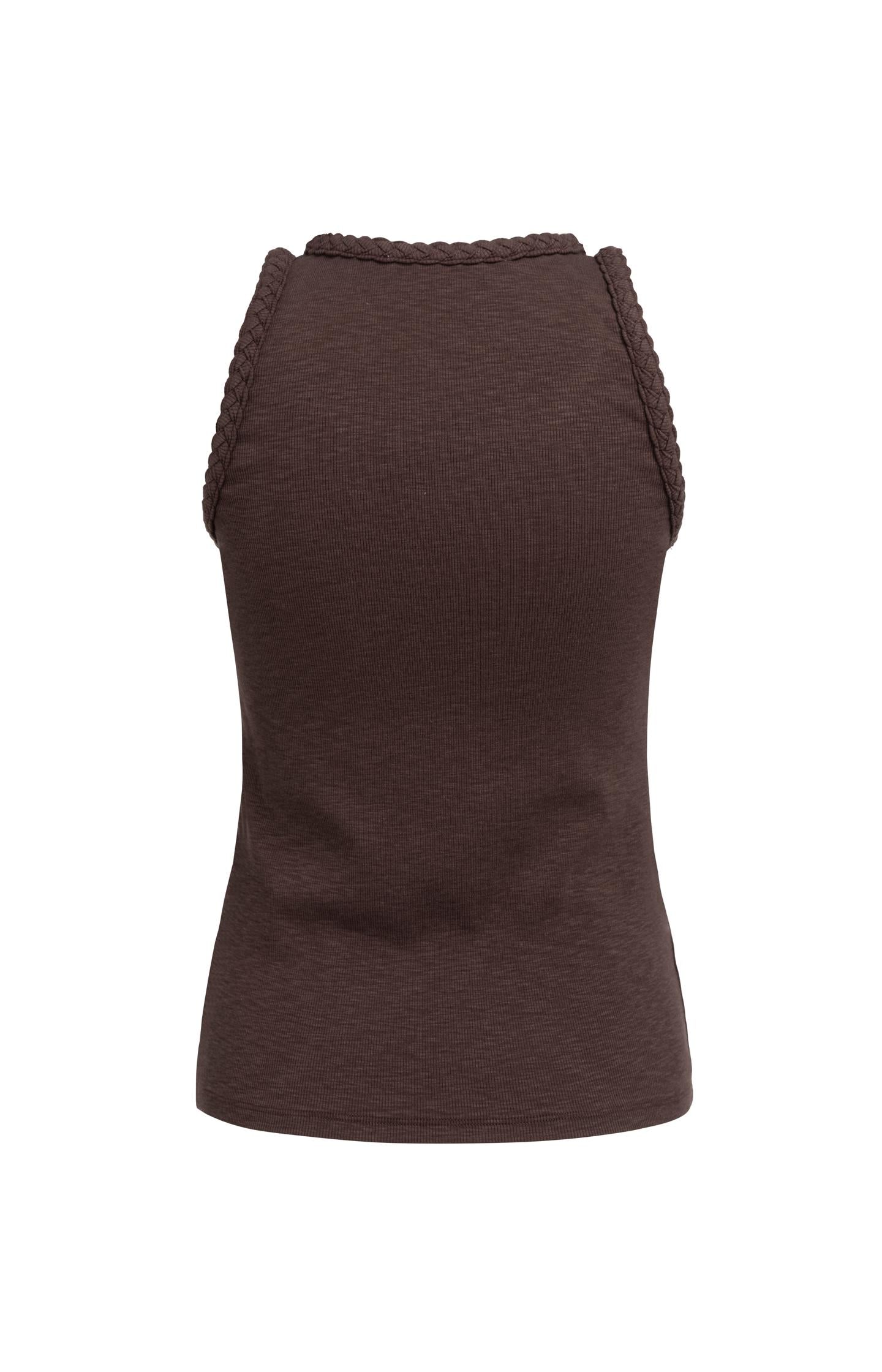 Singlet with braided trims