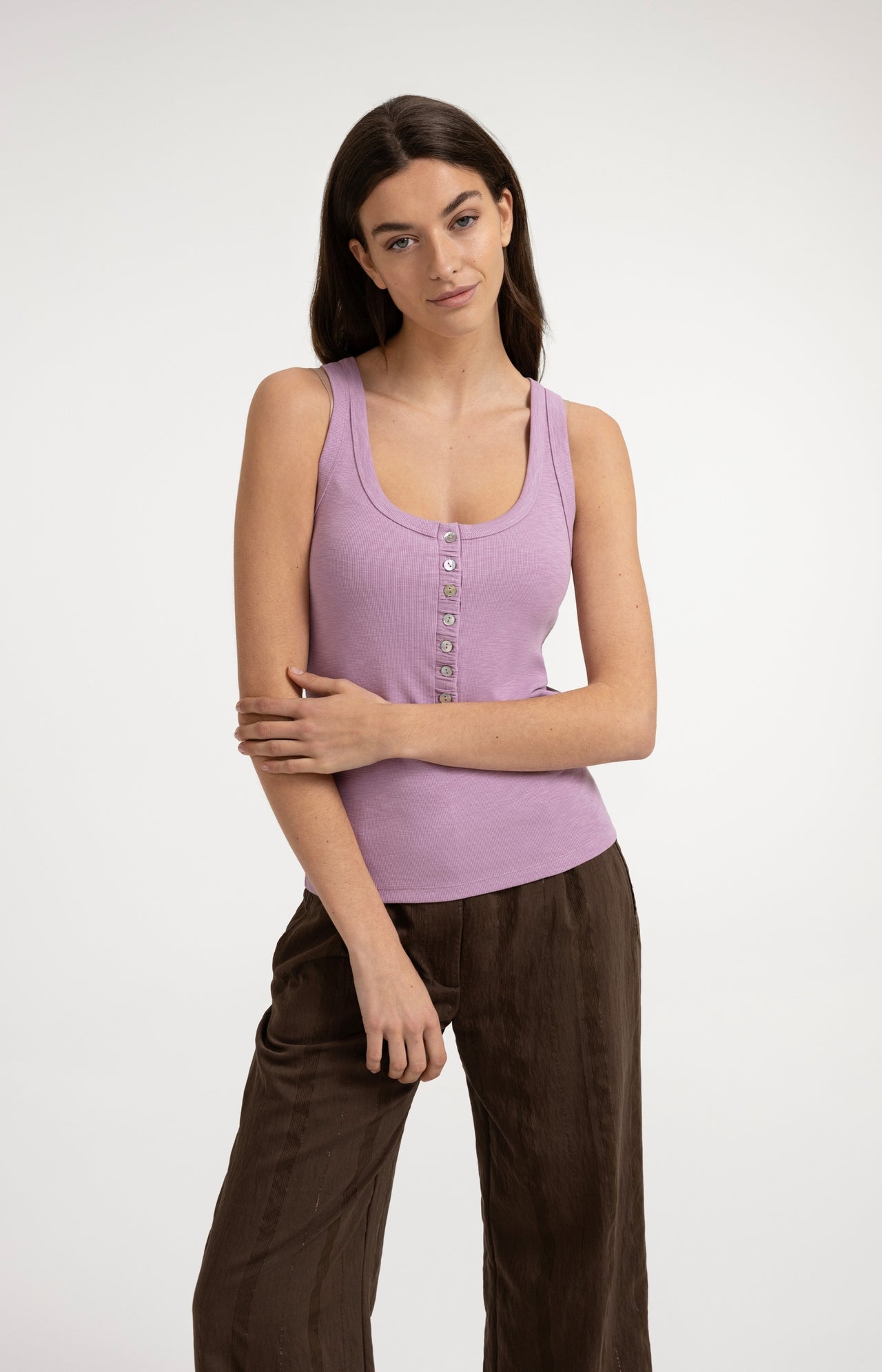 Singlet with button details