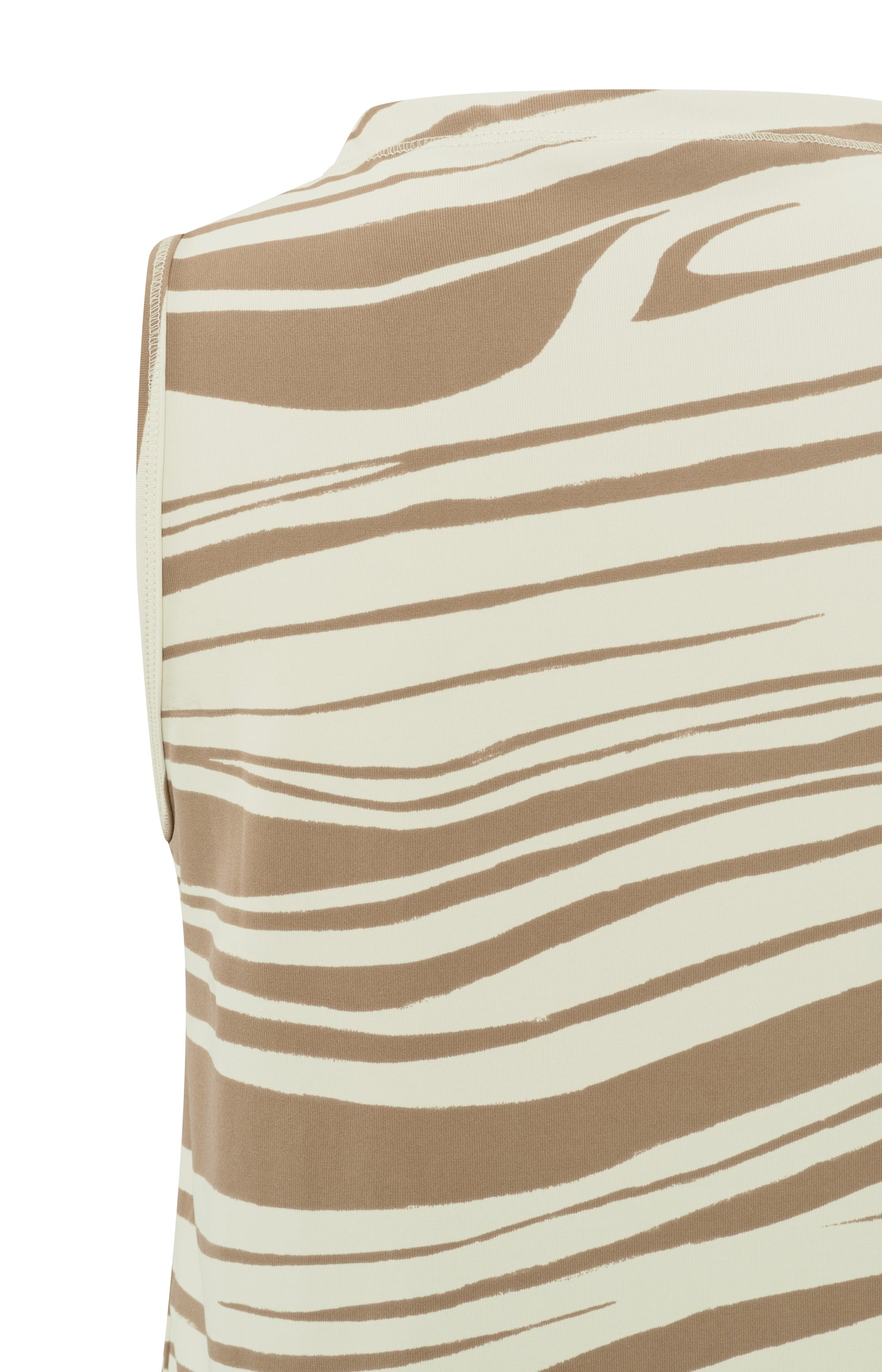 Singlet with high detailed neck and animal print - Summer Sand Dessin