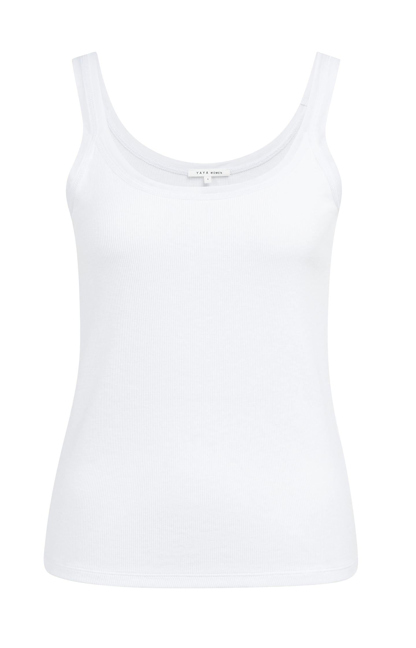 Ribbed singlet with mesh detail