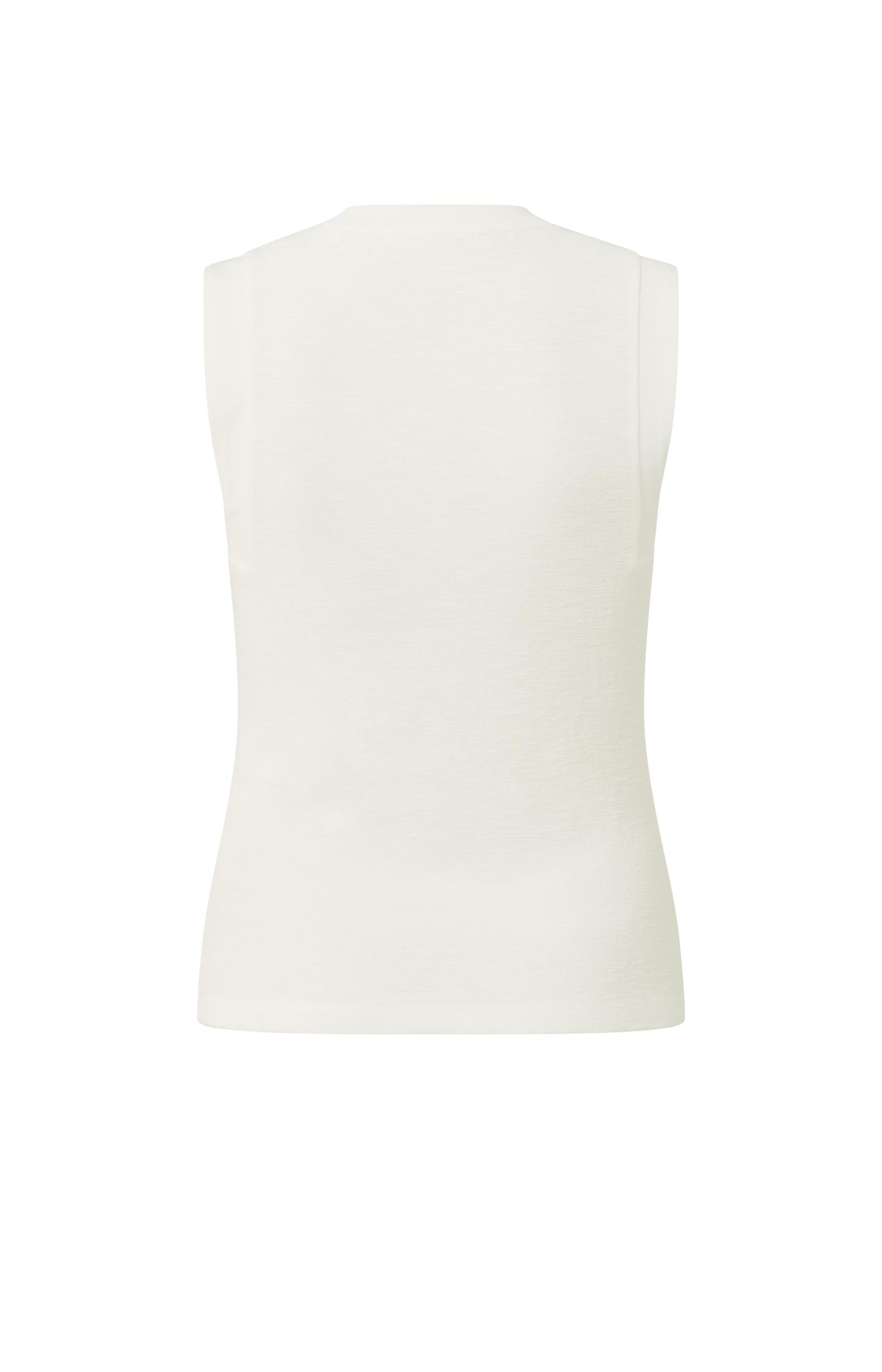 Singlet with round neck and shoulder detail in regular fit