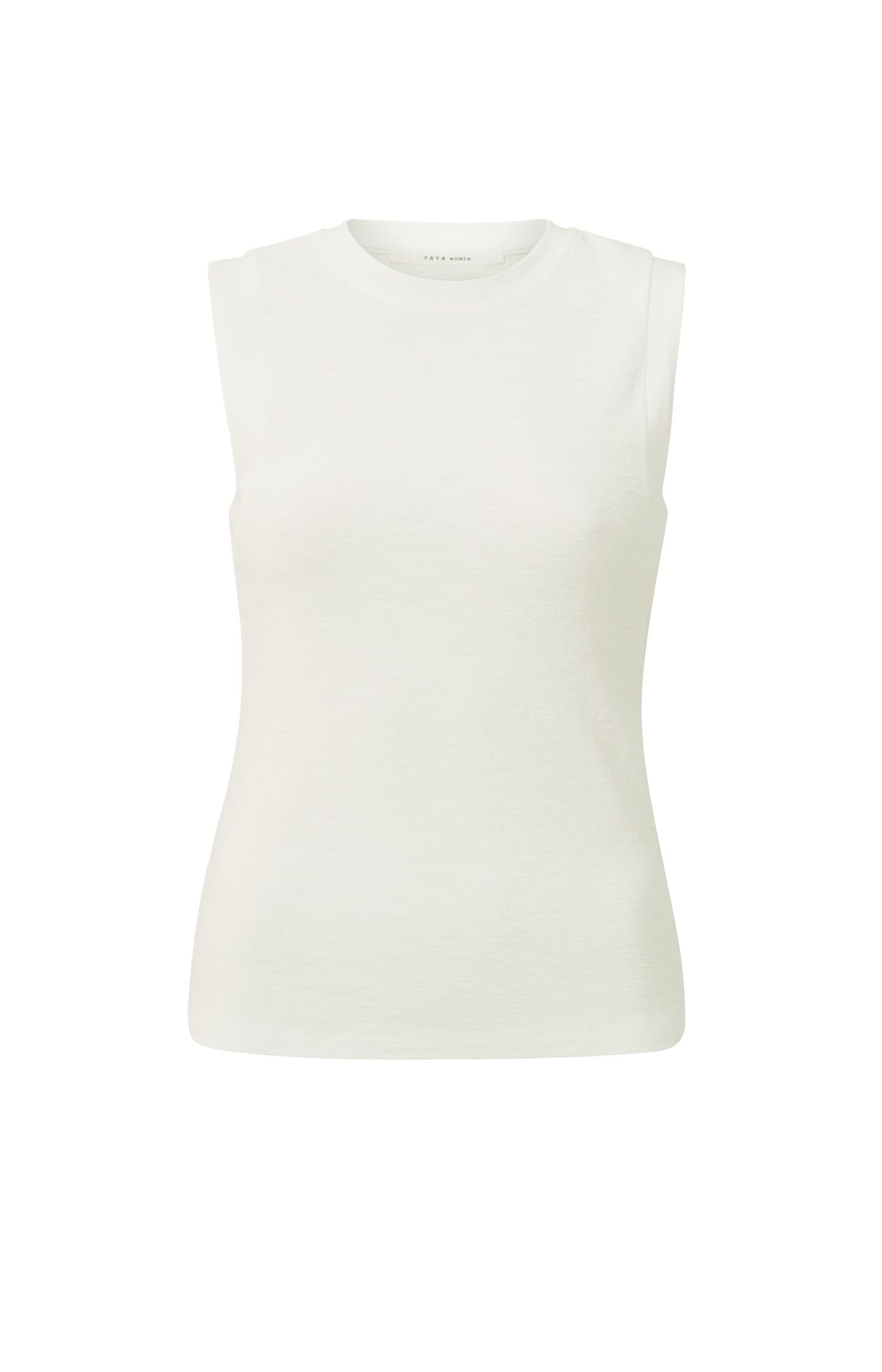 Singlet with round neck and shoulder detail in regular fit - Type: product