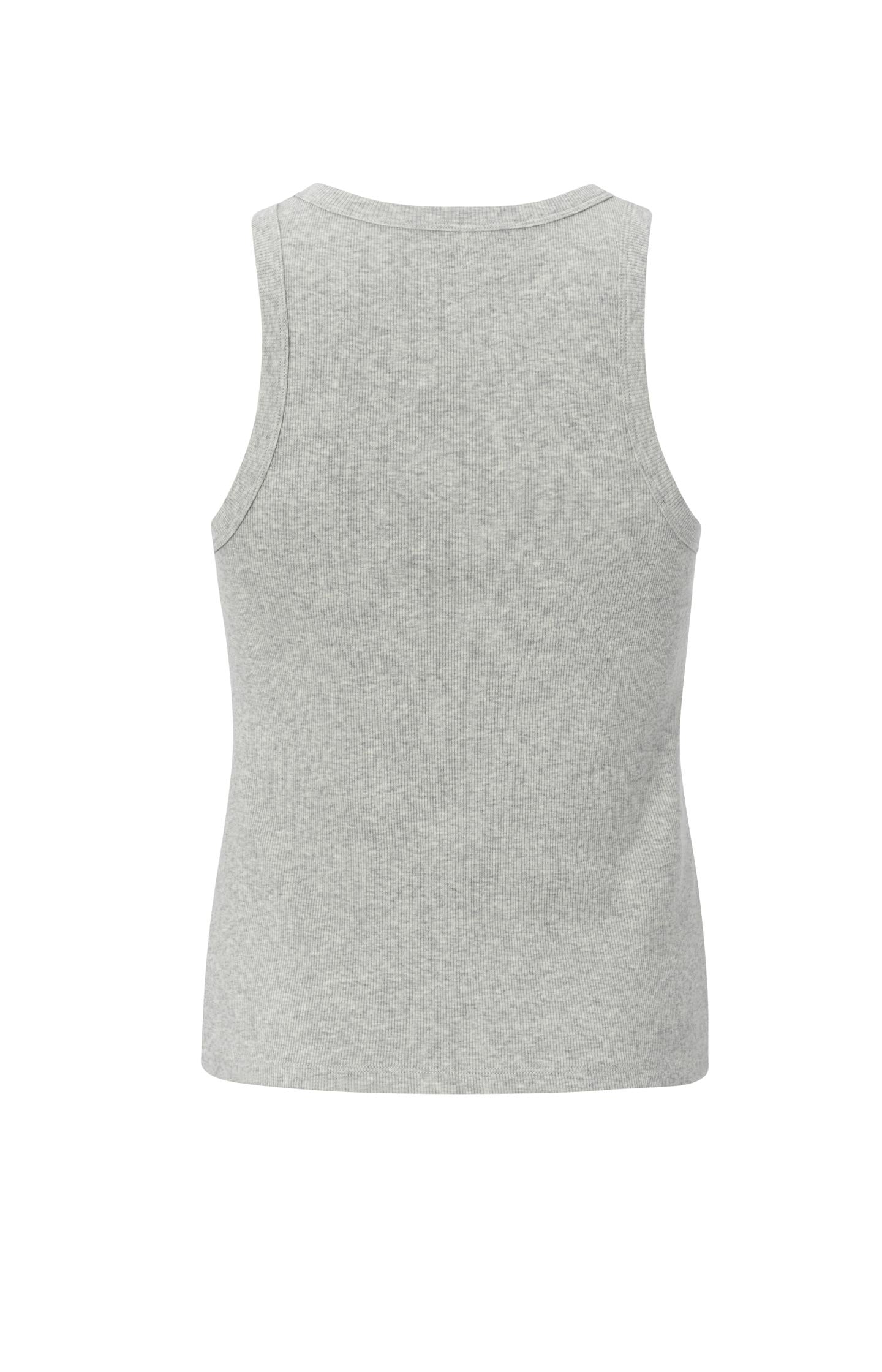 Singlet with round neck, regular fit and cotton rib fabric