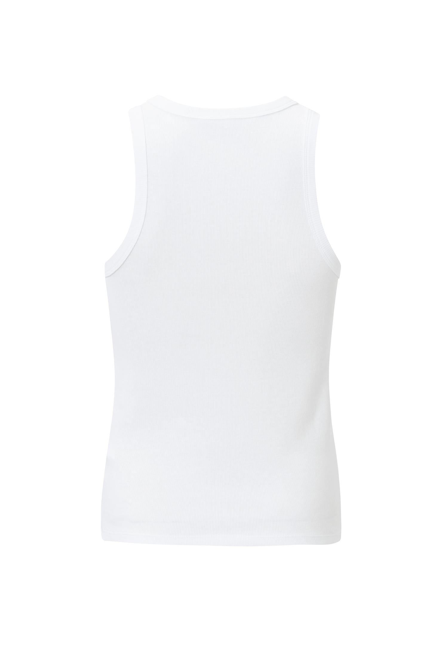 Singlet with round neck, regular fit and cotton rib fabric