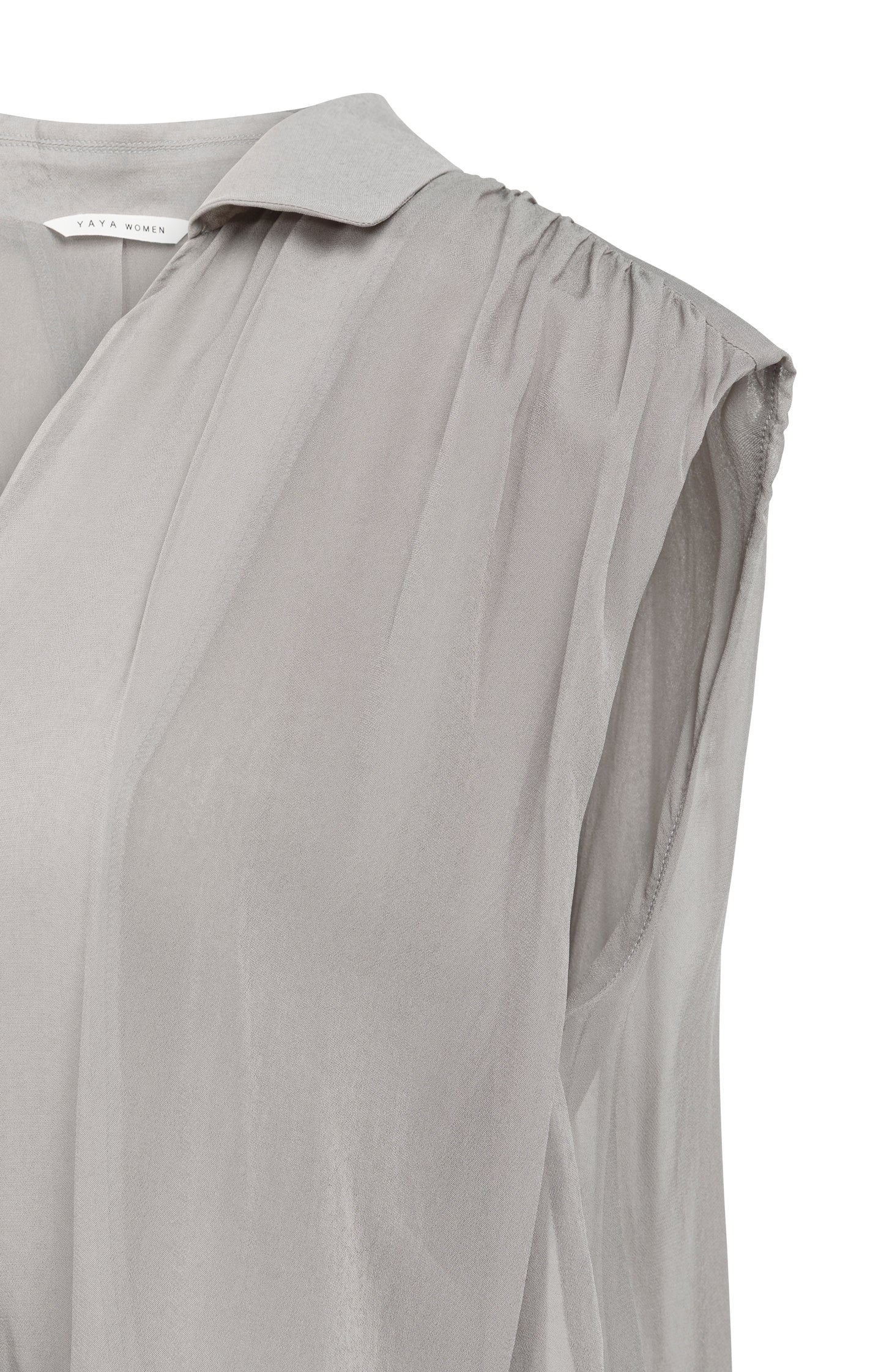 Sleeveless blouse with wrap and tie detail - Type: lookbook