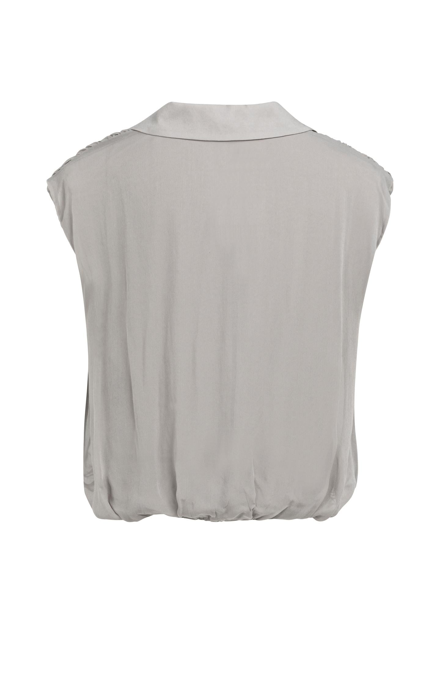 Sleeveless blouse with wrap and tie detail - Type: lookbook