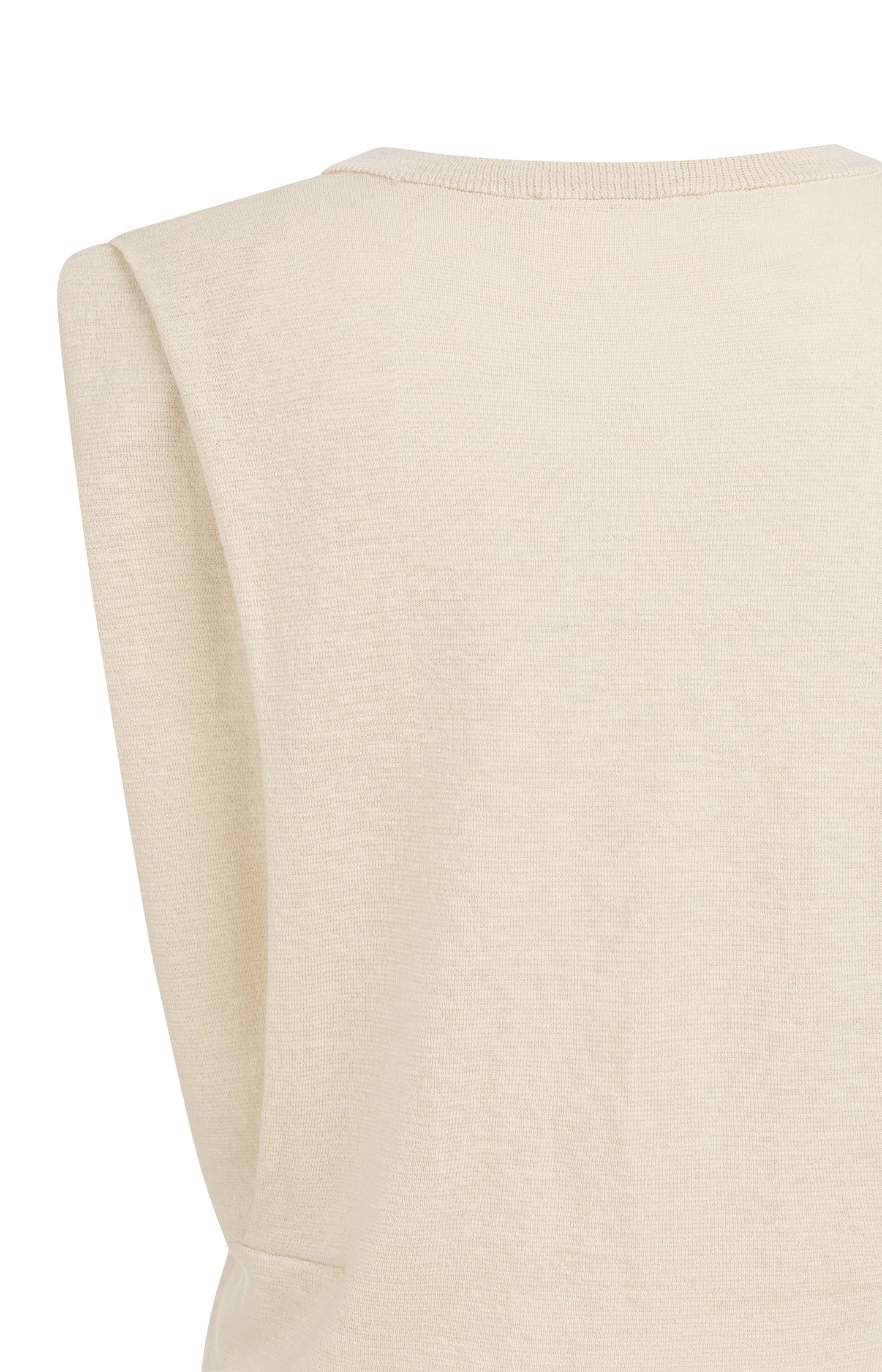 Sleeveless cardigan with shoulder detail and buttons