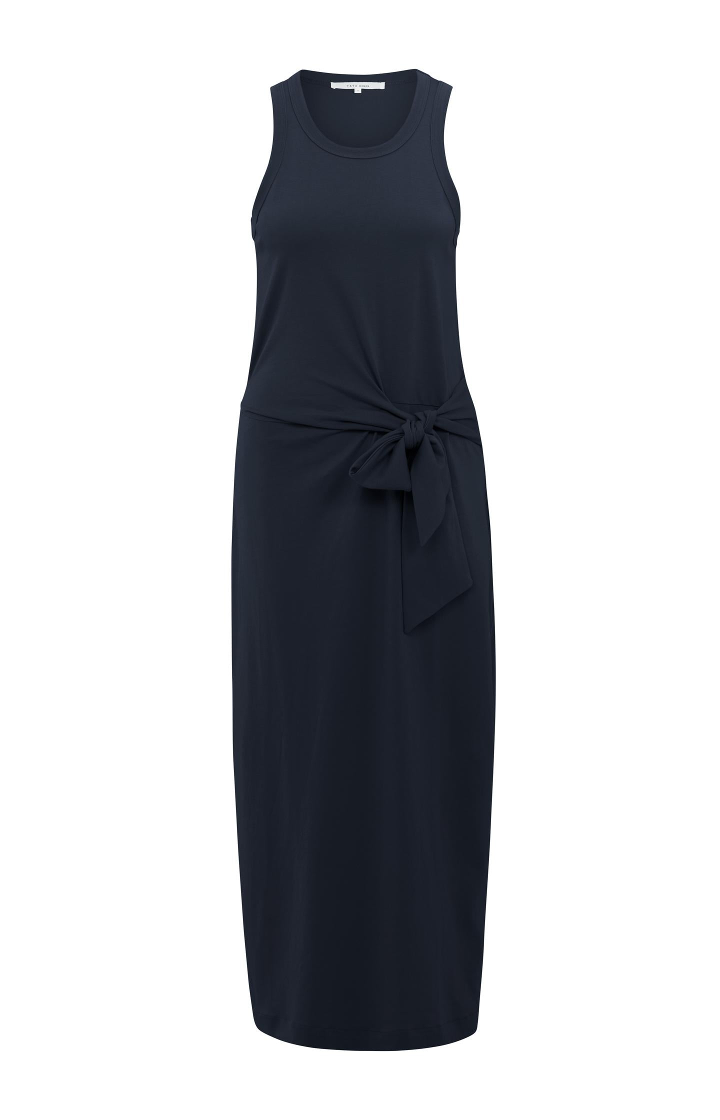 Sleeveless dress with waist tie detail - Type: product