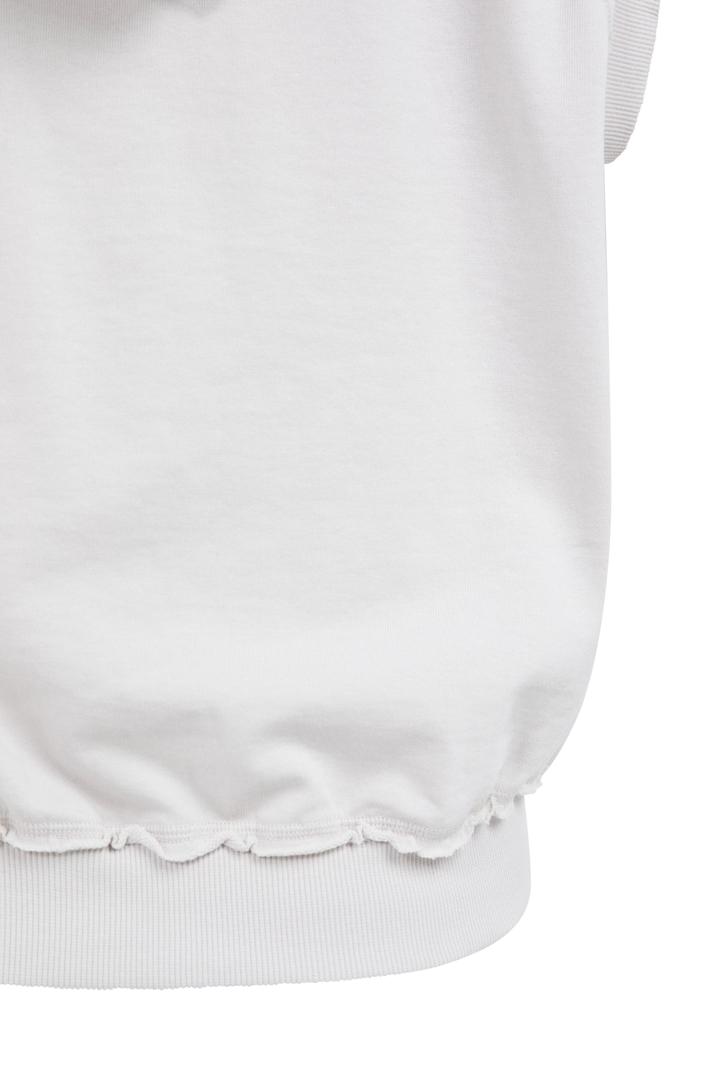 Sleeveless hoodie with cords