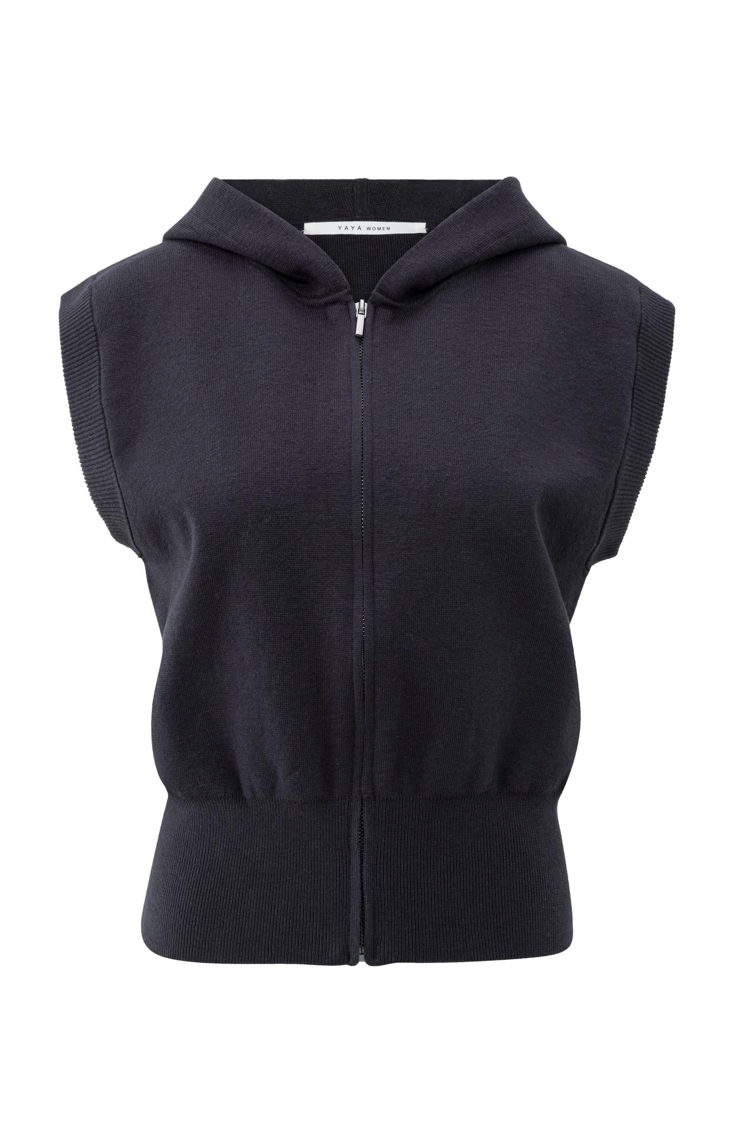 Sleeveless hoodie with zipper and hood - Type: product