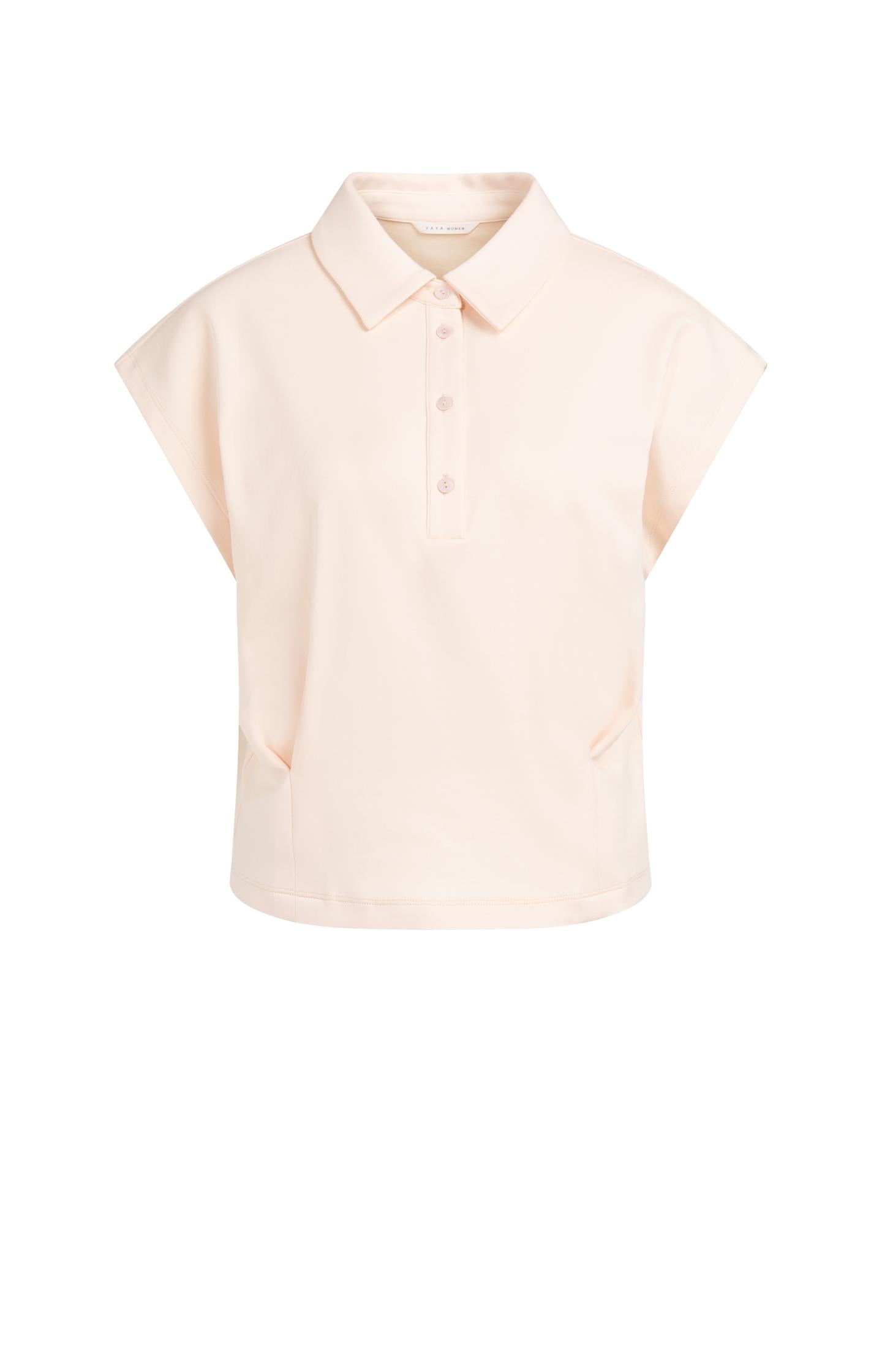 Sleeveless jersey blouse with tailored seams - Type: product