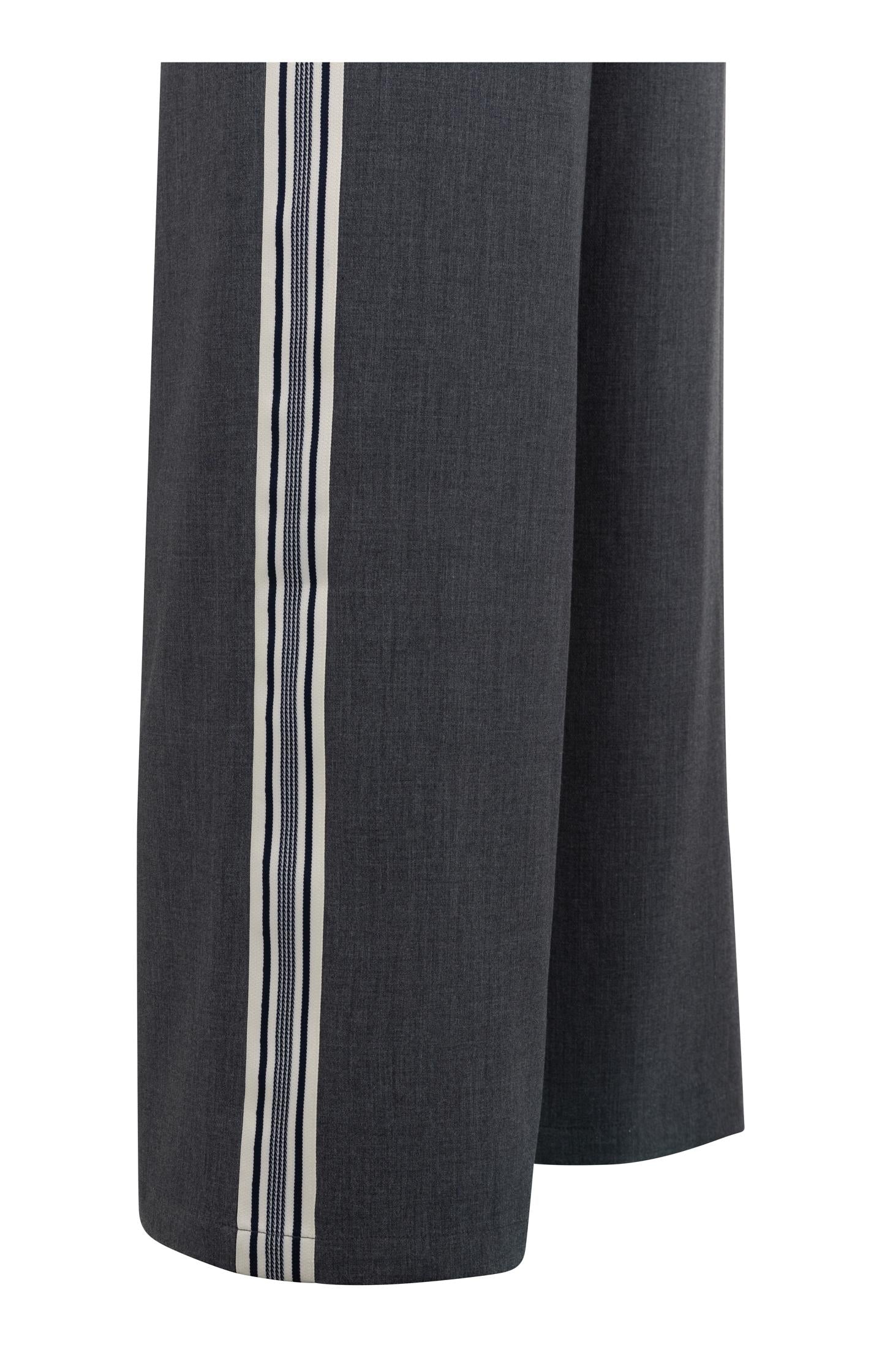 Sleeveless jumpsuit with wide legs and sporty stripe
