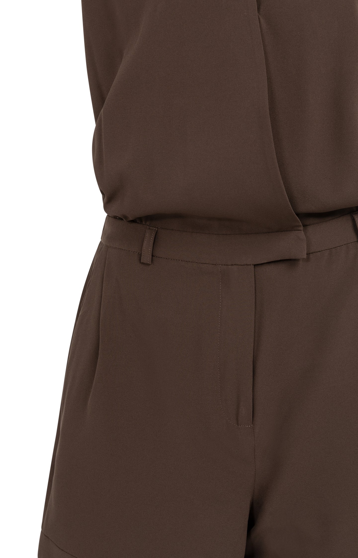 Sleeveless playsuit with wrap effect