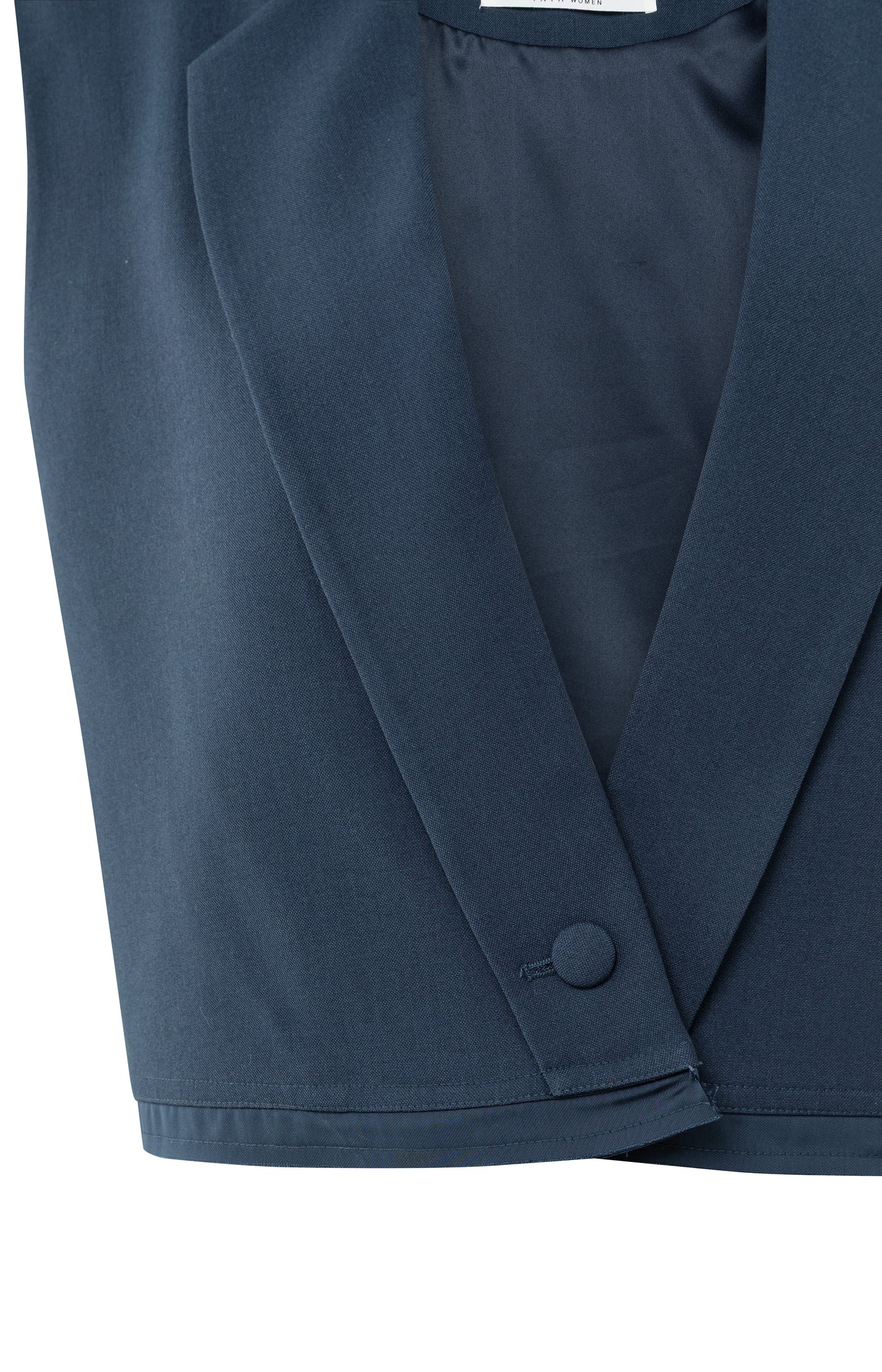 Sleeveless short blazer with double layer effect