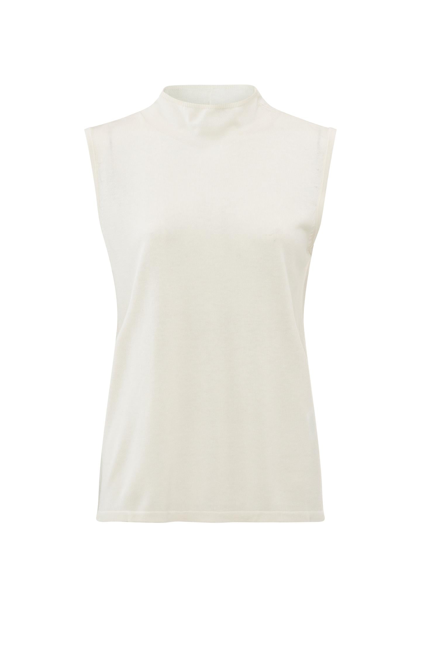 Sleeveless sweater with a high neck in a relaxed fit - Type: product