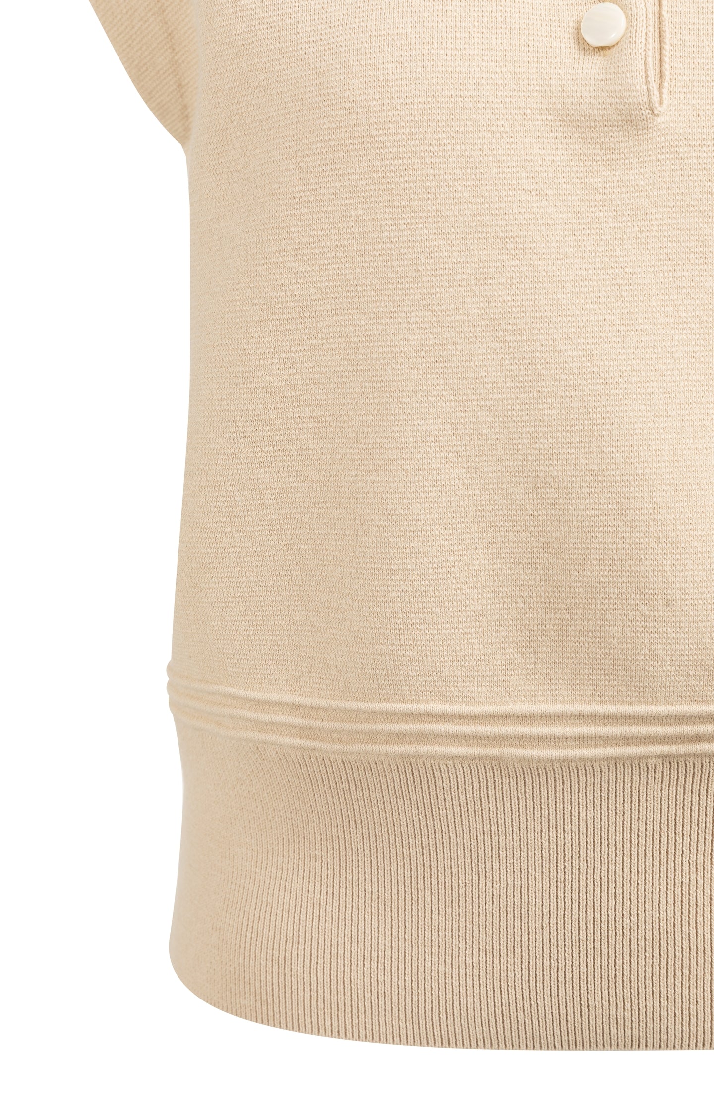 Sleeveless sweater with collar and buttons