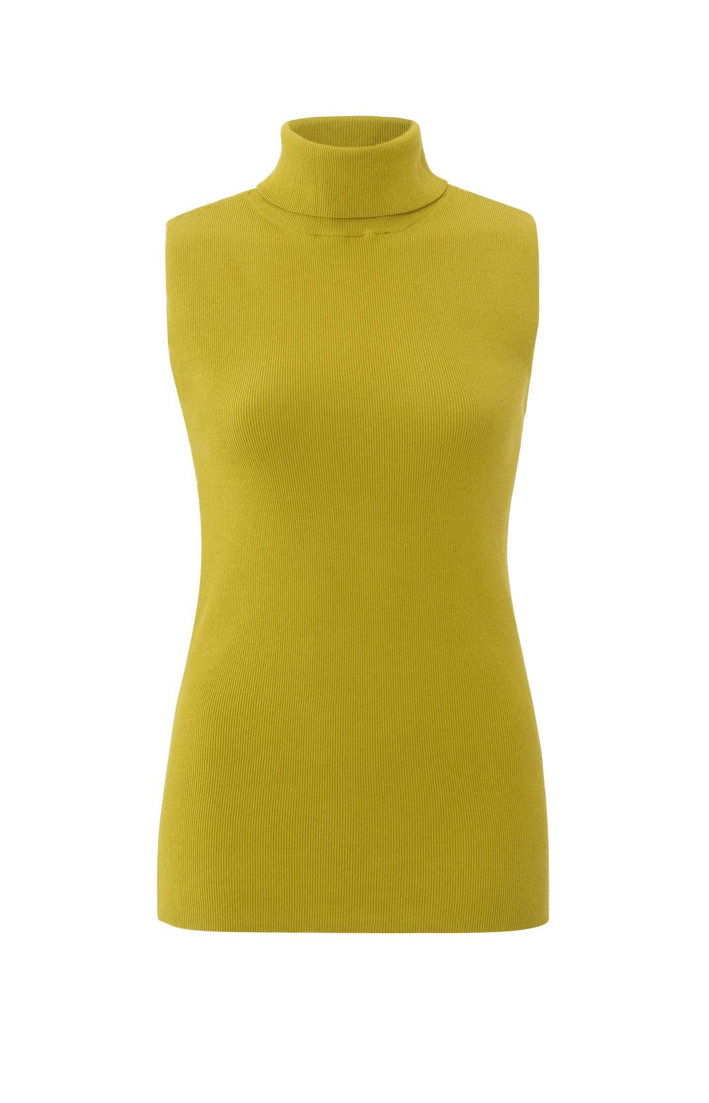 Sleeveless sweater with turtleneck in regular fit - Type: product