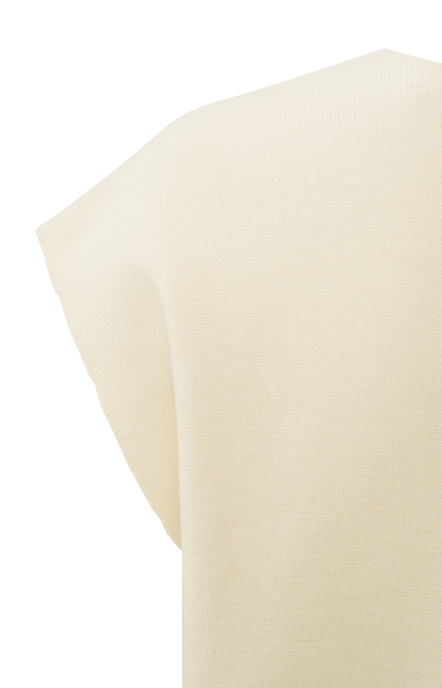 Sleeveless sweater with V-neck and seam detail in relaxed fi