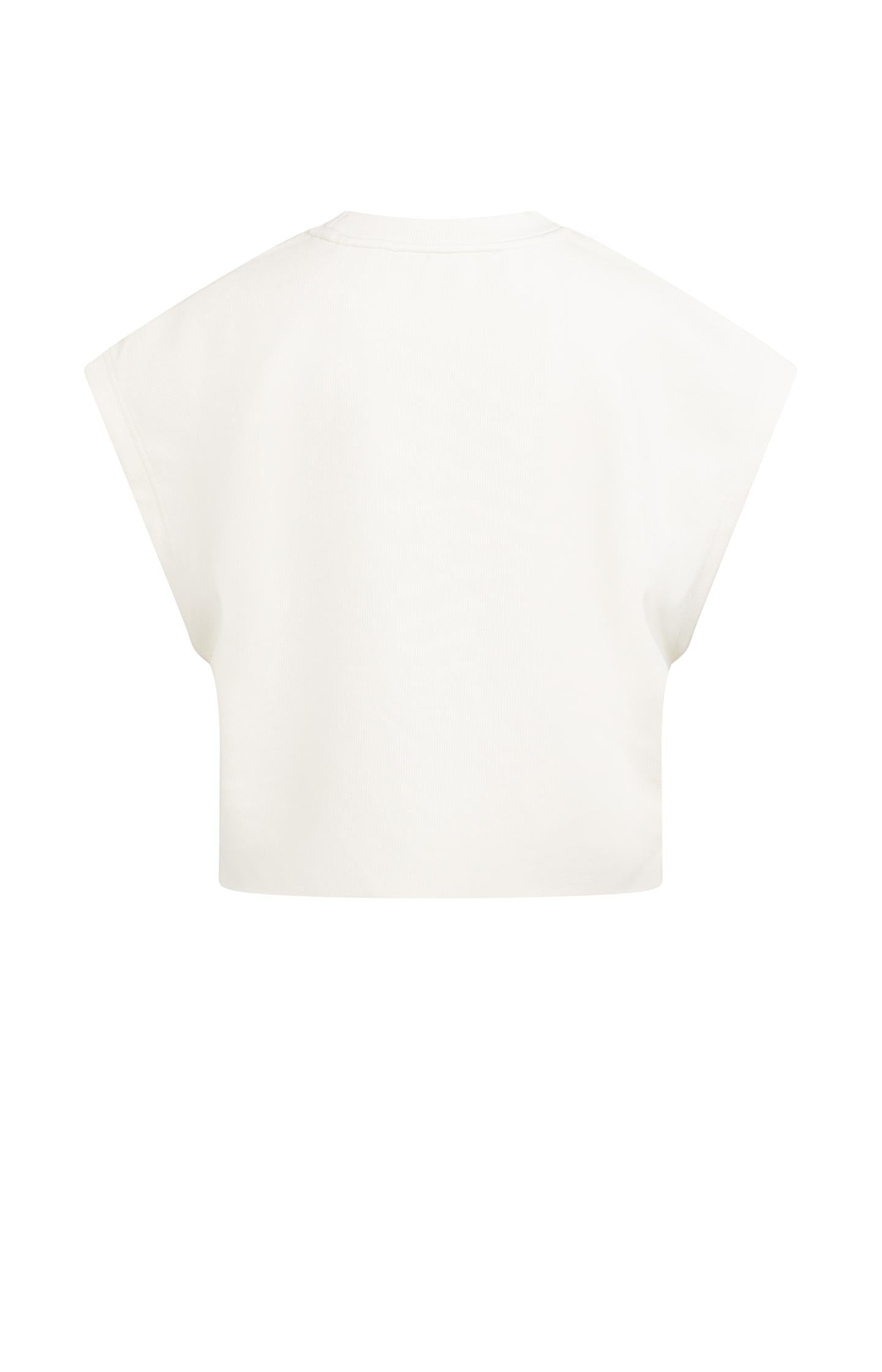 Sleeveless sweatshirt in boxy fit