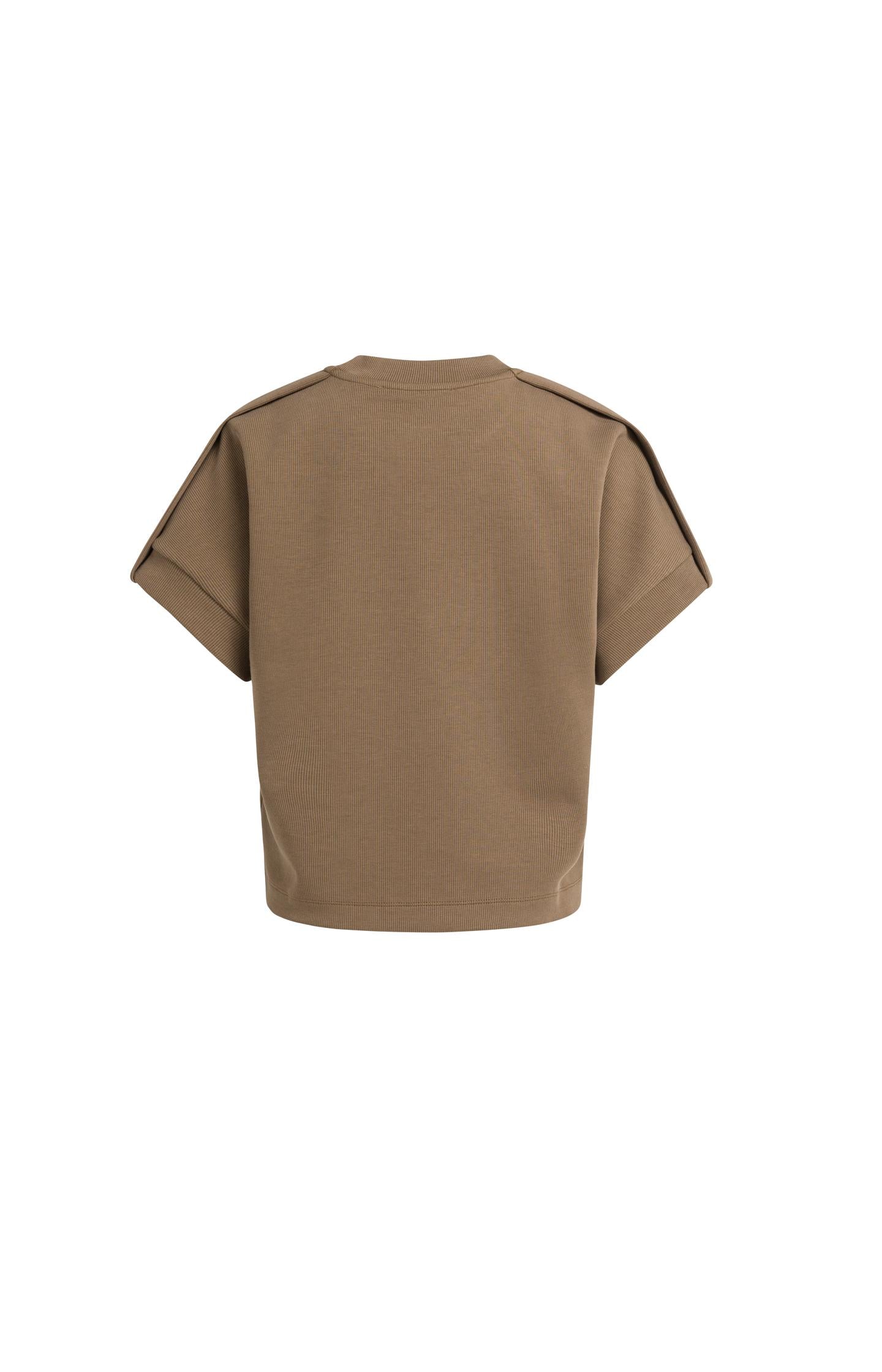 Sleeveless sweatshirt with pleated shoulder detail - Type: lookbook
