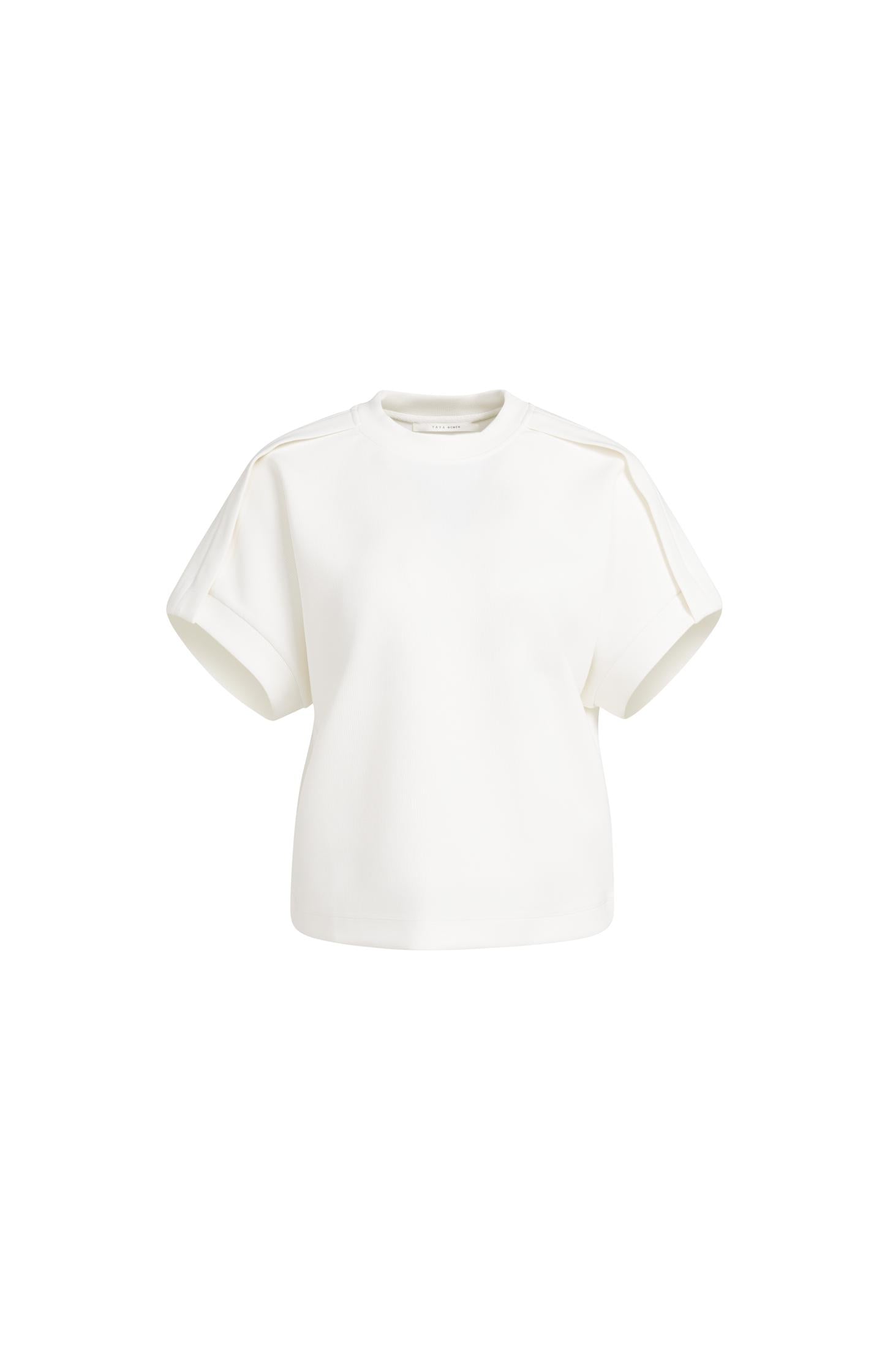 Ärmelloses Sweatshirt mit plissierter Schulter