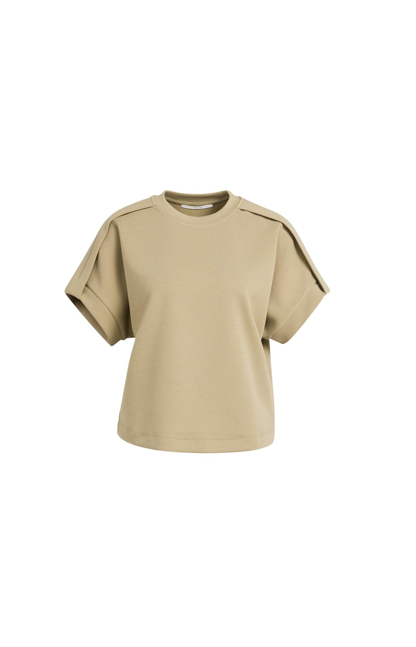 Sleeveless sweatshirt with pleated shoulder detail - Type: lookbook
