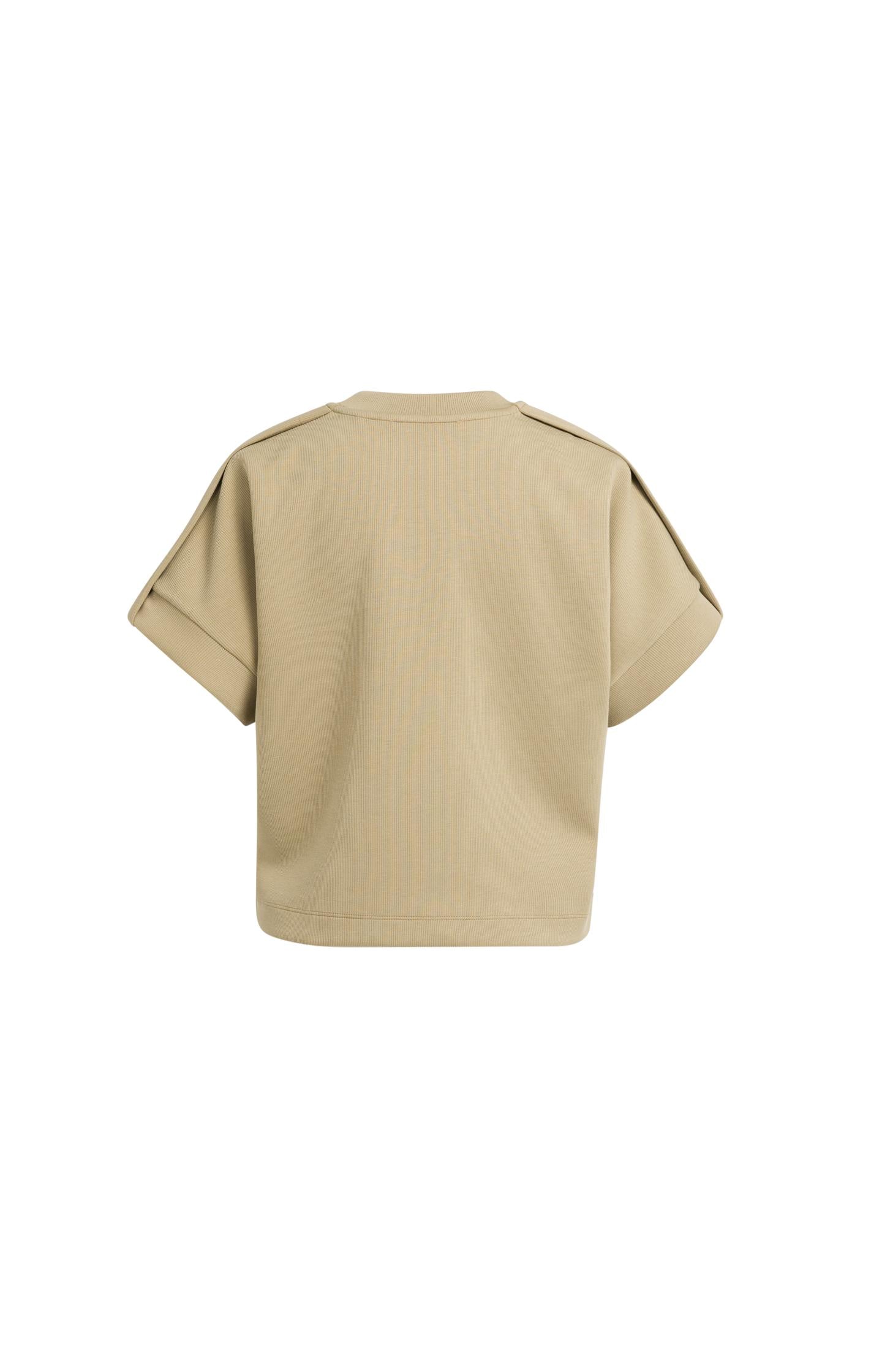 Sleeveless sweatshirt with pleated shoulder detail - Type: lookbook