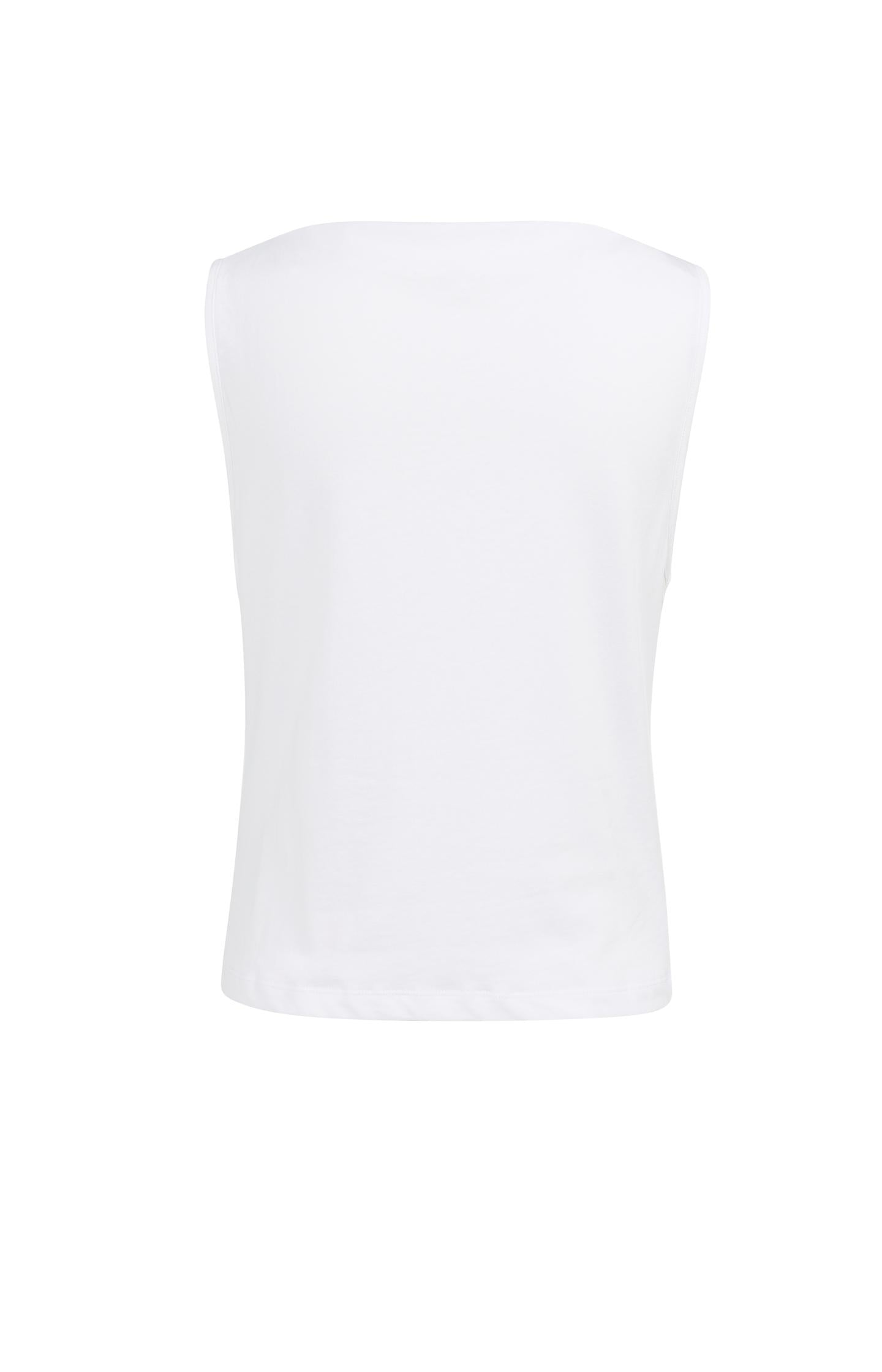 Sleeveless top with boat00032neckline