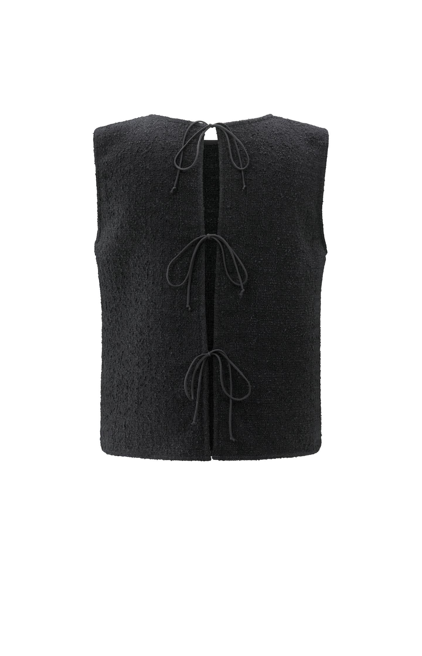 Sleeveless top with bow details on the back
