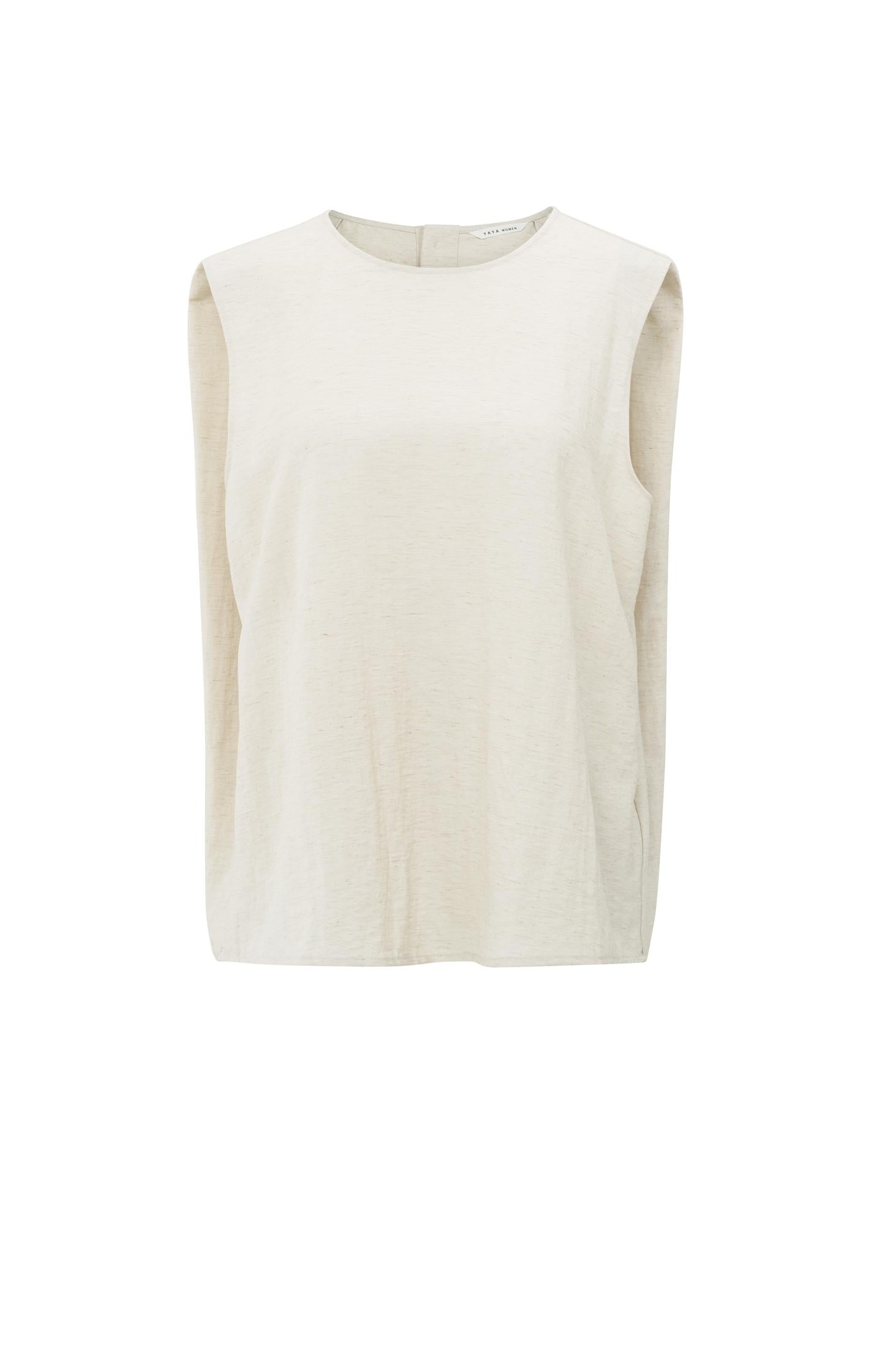 Sleeveless top with button closure on back - Type: product