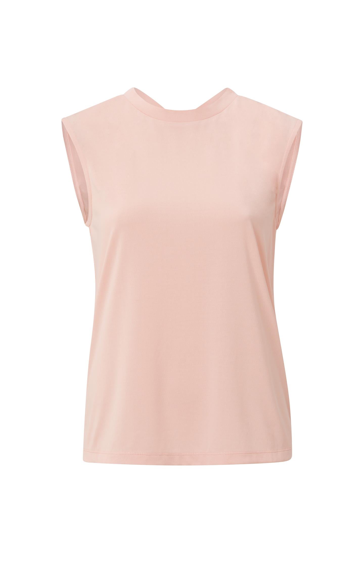 Sleeveless top with crewneck and knotted accent - Type: product