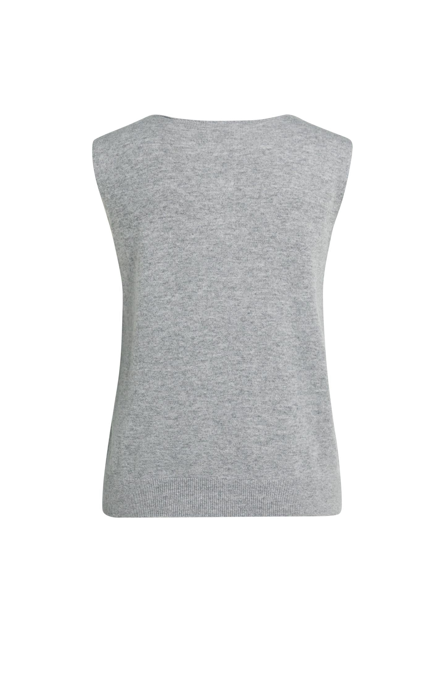 Sleeveless top with open collar - Type: product