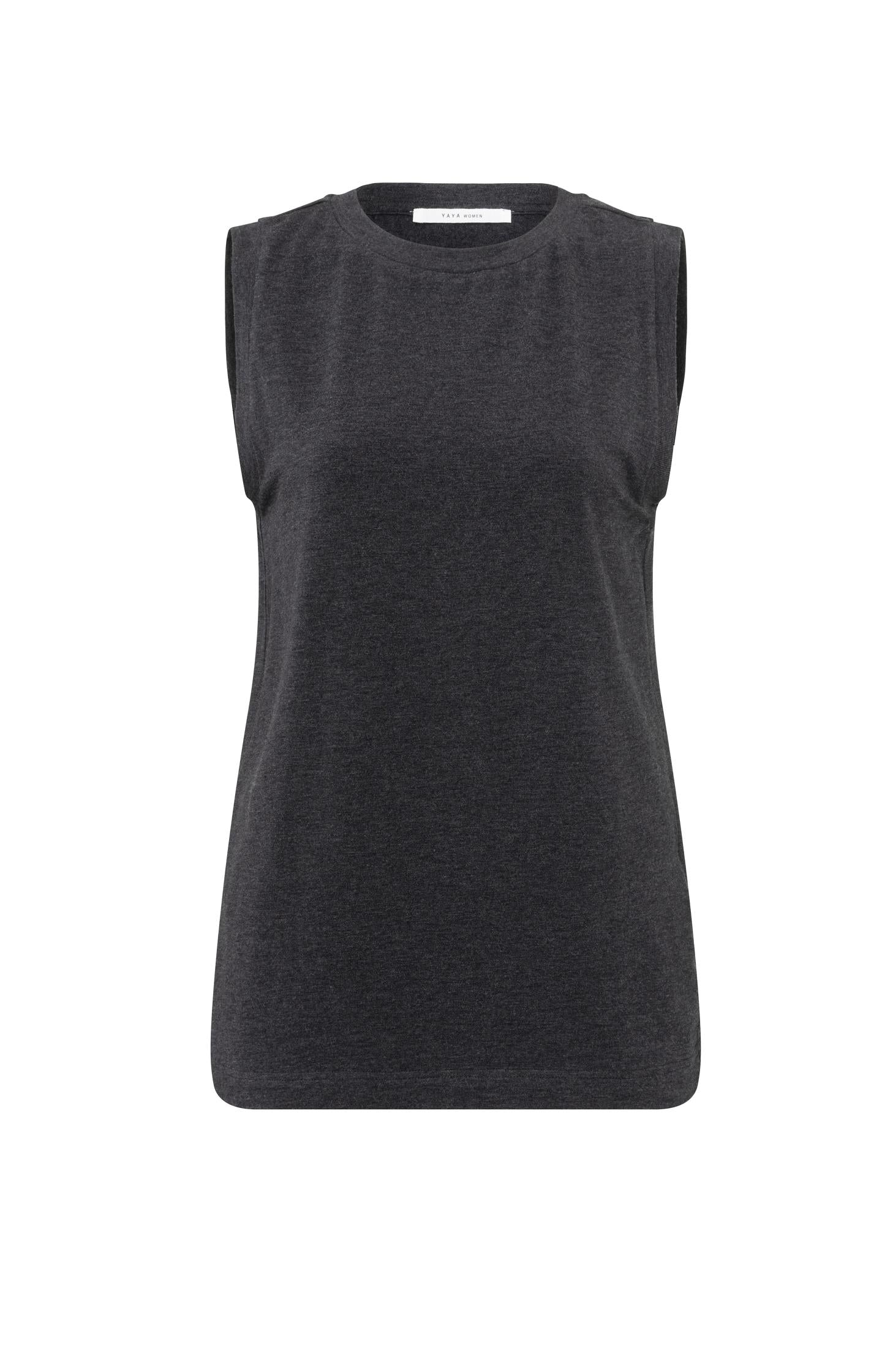 Sleeveless top with round neck and a relaxed fit - Type: product