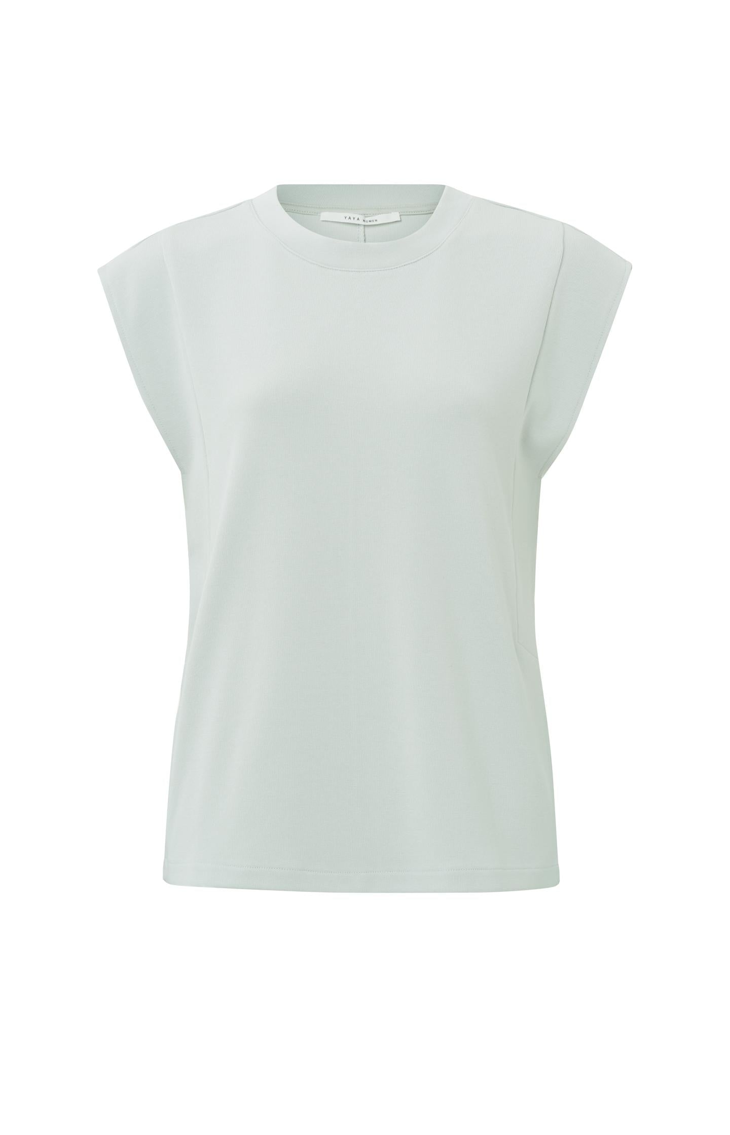 Sleeveless top with round neck and seam details - Type: product