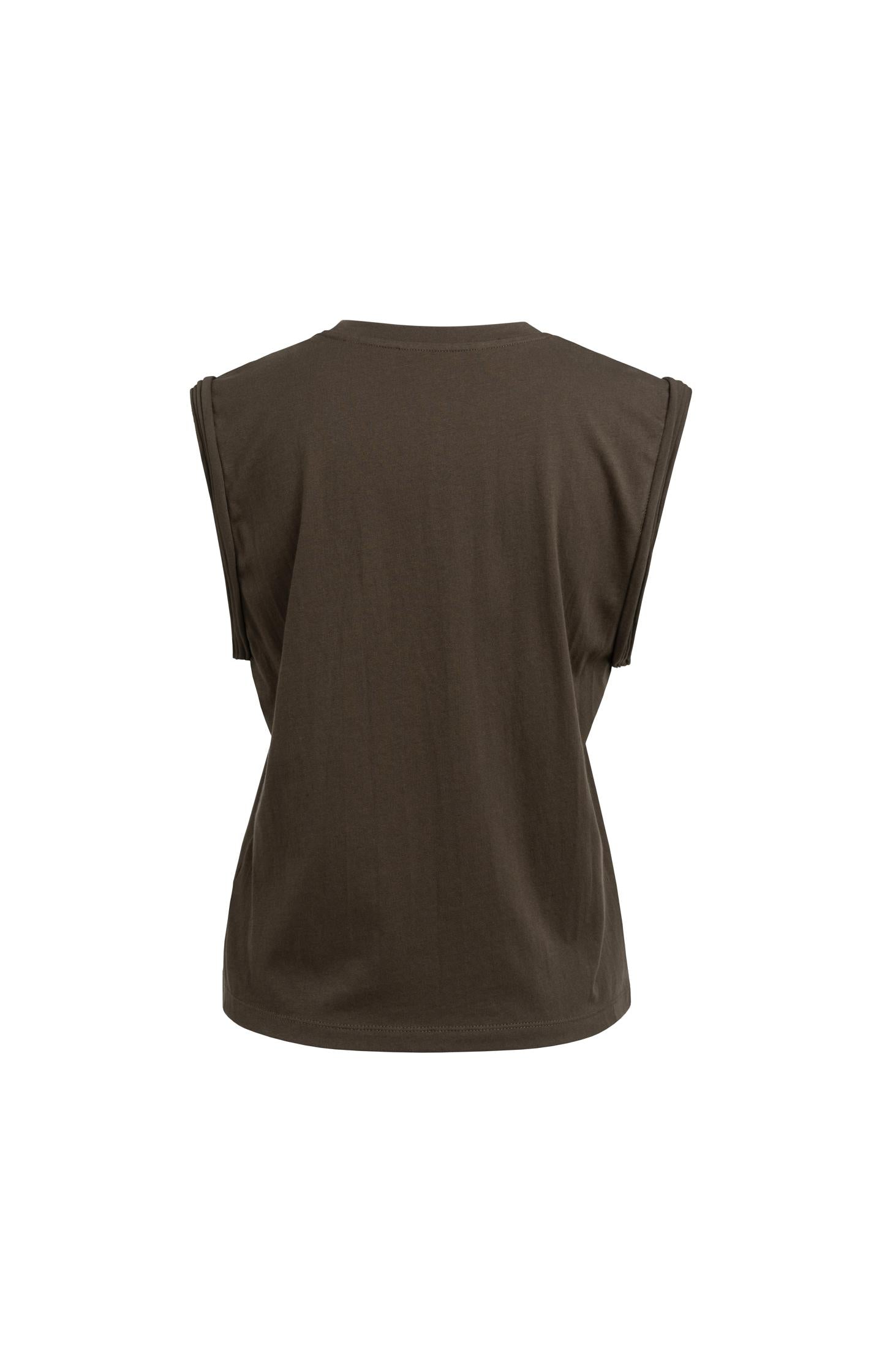 Sleeveless top with subtle sleeve details
