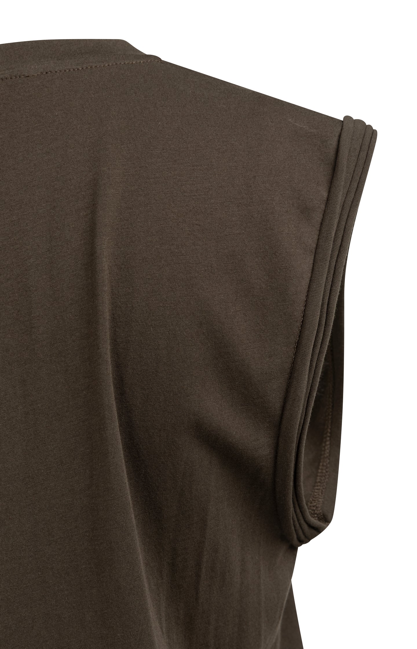 Sleeveless top with subtle sleeve details